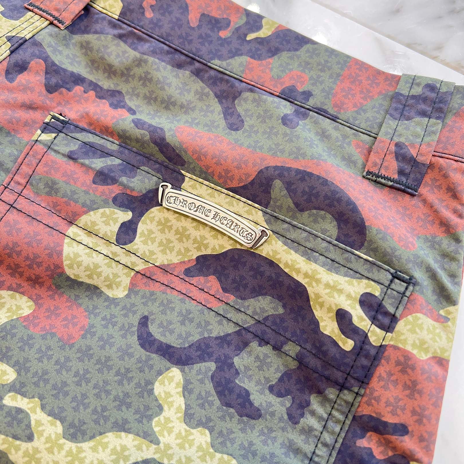 CHROME HEARTS Carpenter Cross Ball Button Camo Pants Size 30 クロムハーツ カーペンター クロスボールボタン カモパンツ サイズ30