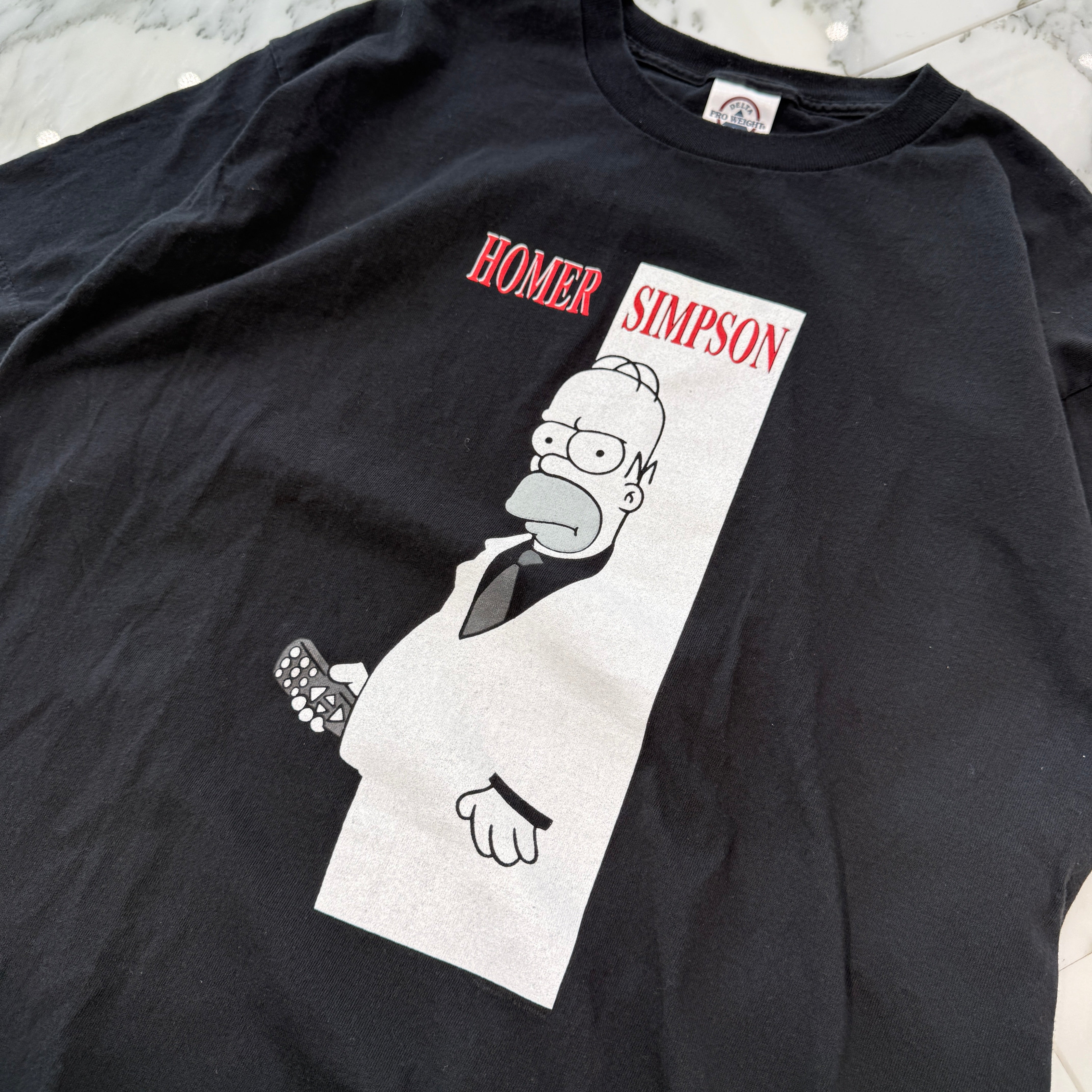 シンプソンズ　Tシャツ　スカーフェイス　Simpsons Tシャツ　ブラック 楽天市場】00's USA製 人気 黒 □ シンプソンズ スカーフェイス