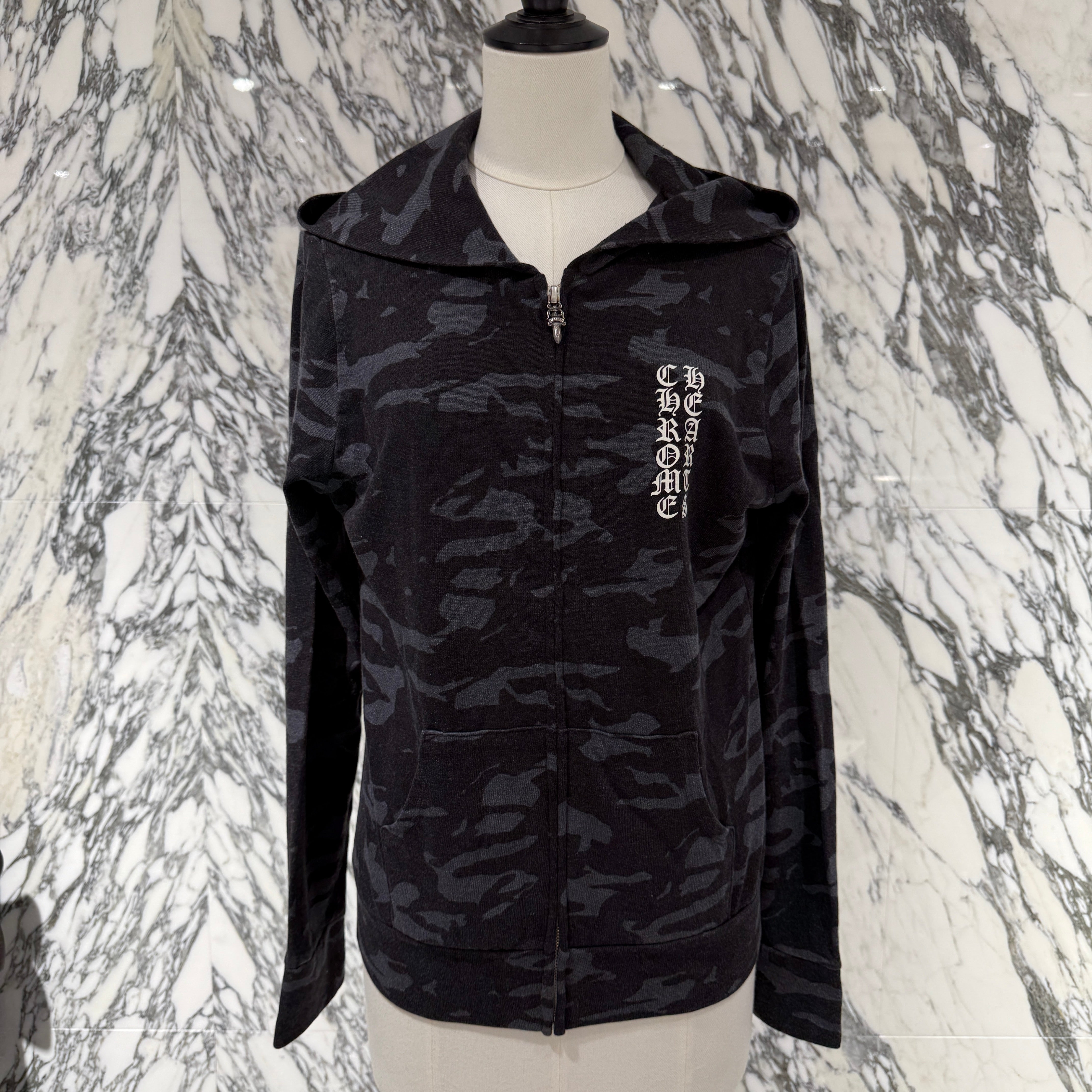 CHROME HEARTS × MATTY BOY Camouflage Vertical Logo Zip Up