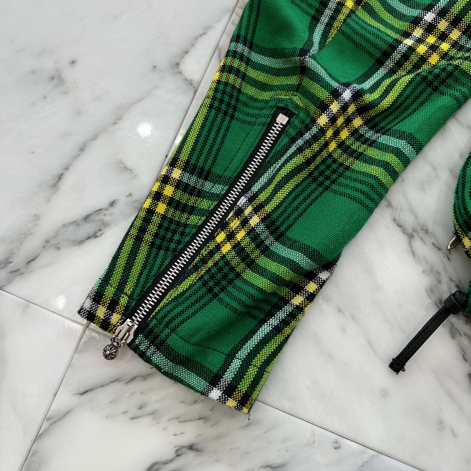 CHROME HEARTS Y NOT Easy Riders Masai Check Half Zip Shirt Size M クロムハーツ ワイノット イージーライダース マサイチェックハーフジップシャツ サイズM