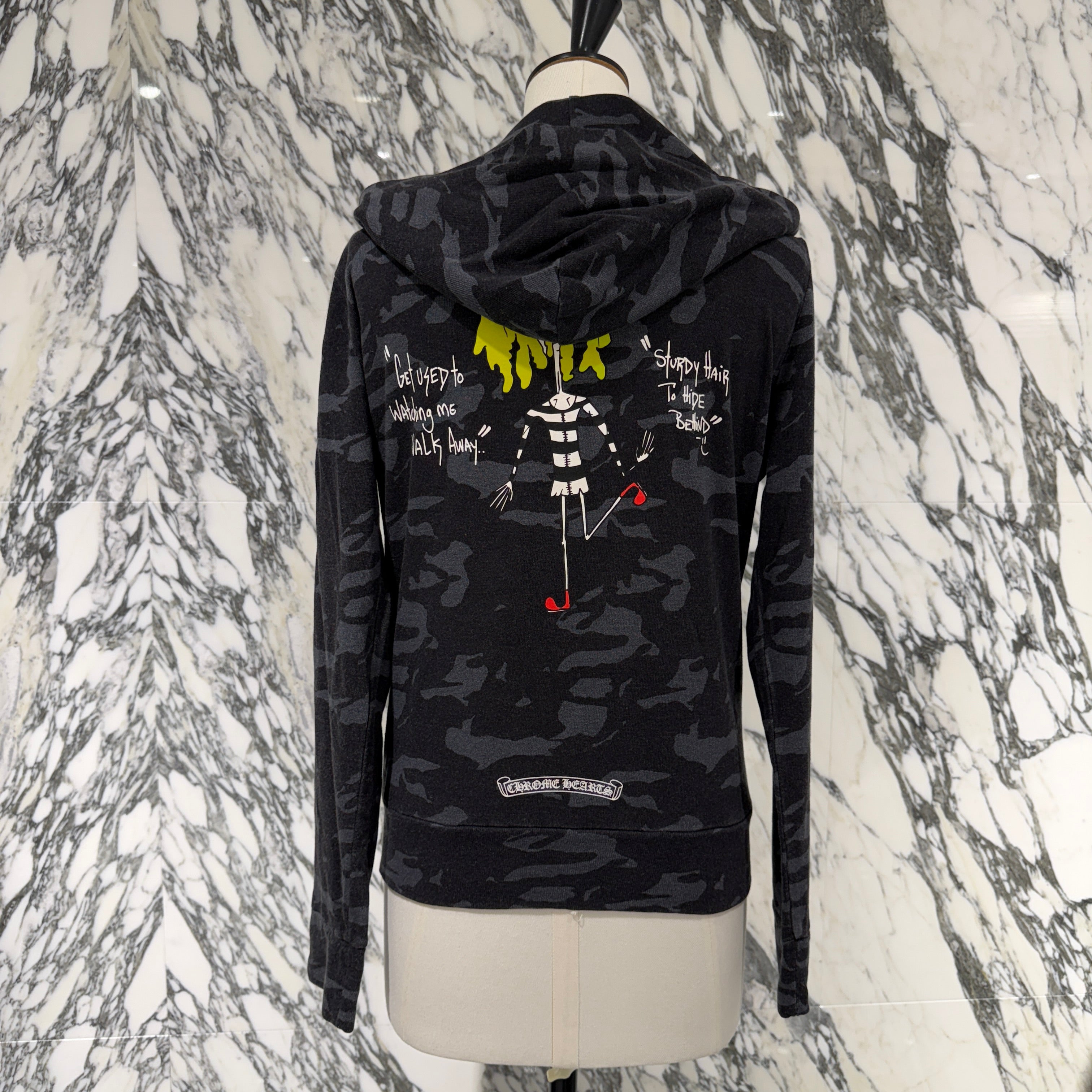 CHROME HEARTS × MATTY BOY Camouflage Vertical Logo Zip Up Hoodie Size XS クロムハーツ × マッティボーイ カモフラージュ バーティカルロゴ ジップアップフーディー サイズXS