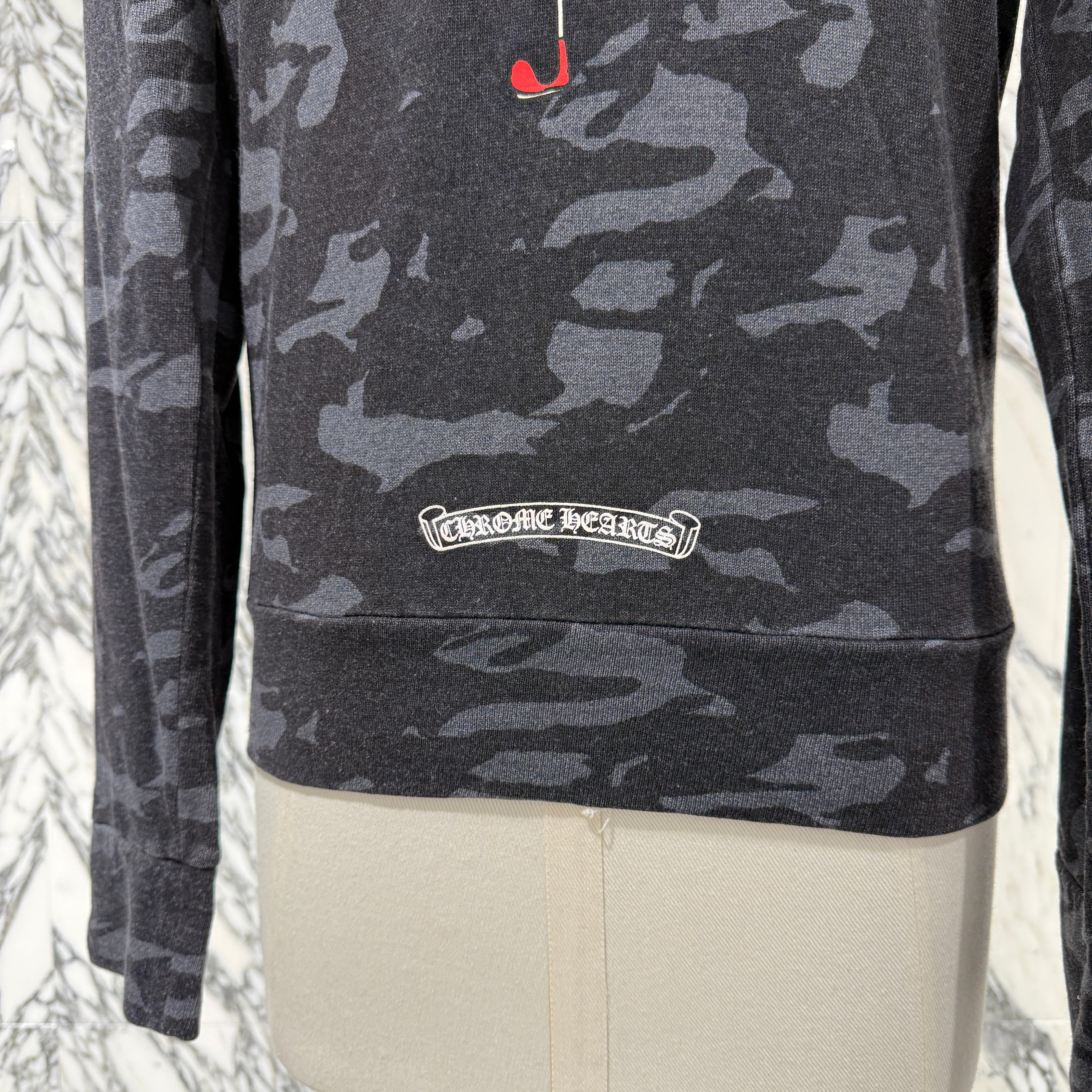 CHROME HEARTS × MATTY BOY Camouflage Vertical Logo Zip Up Hoodie