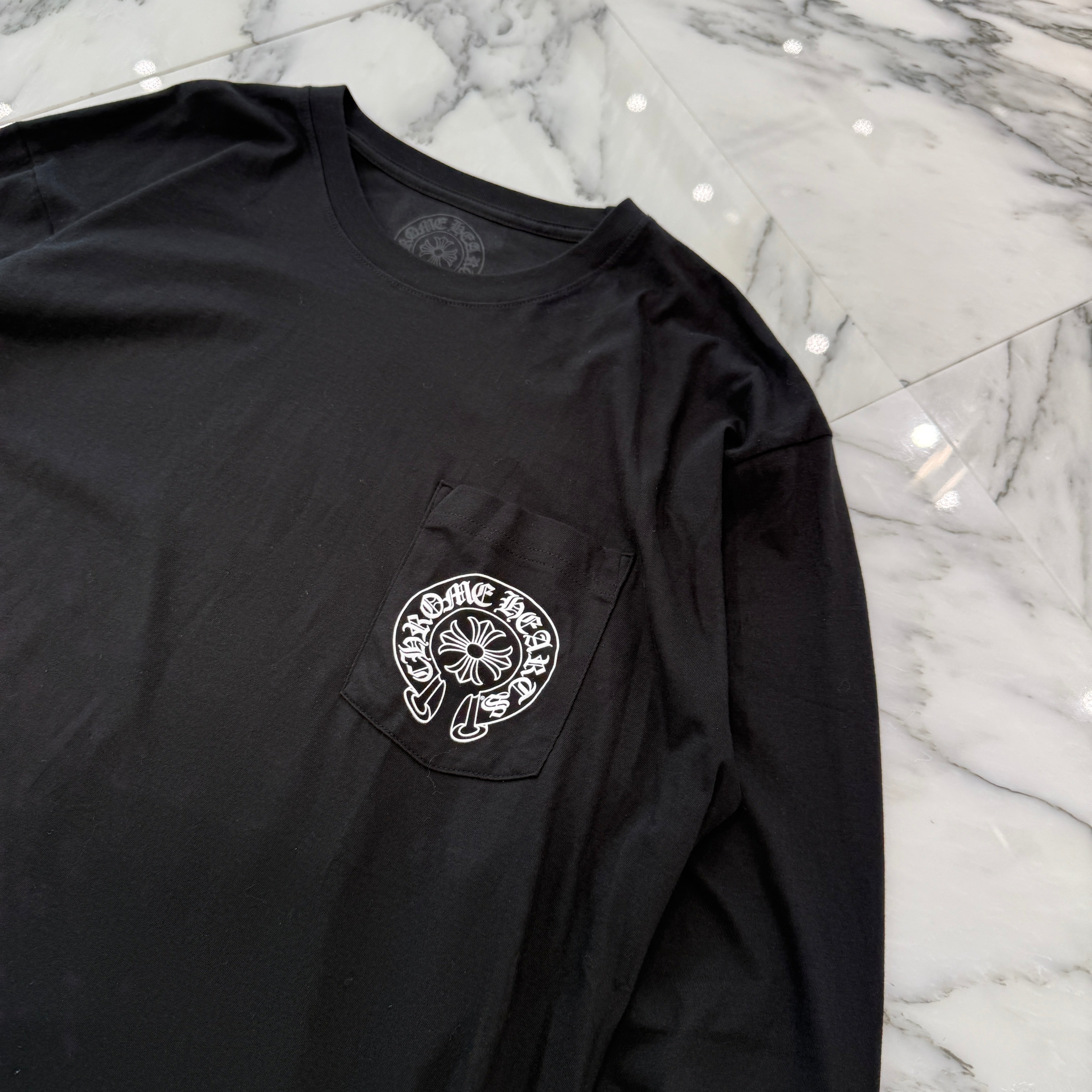 CHROME HEARTS Hangzhou Limited Floral Cross Horseshoe Long Sleeve Tee Size XL クロムハーツ 杭州限定 フローラルクロス ホースシュー ロングスリーブTシャツ サイズXL