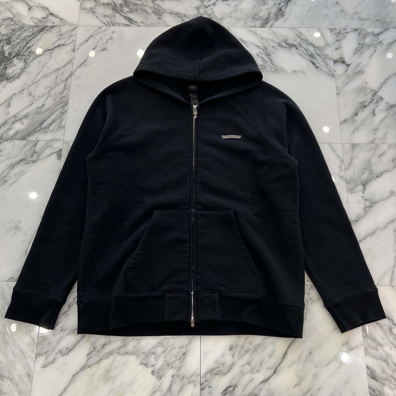 CHROME HEARTS King Taco 3 Cemetery Cross Embroidery Zip Up Hoodie Size XL クロムハーツ キングタコ 3セメタリークロス刺繍 ジップアップフーディー サイズXL