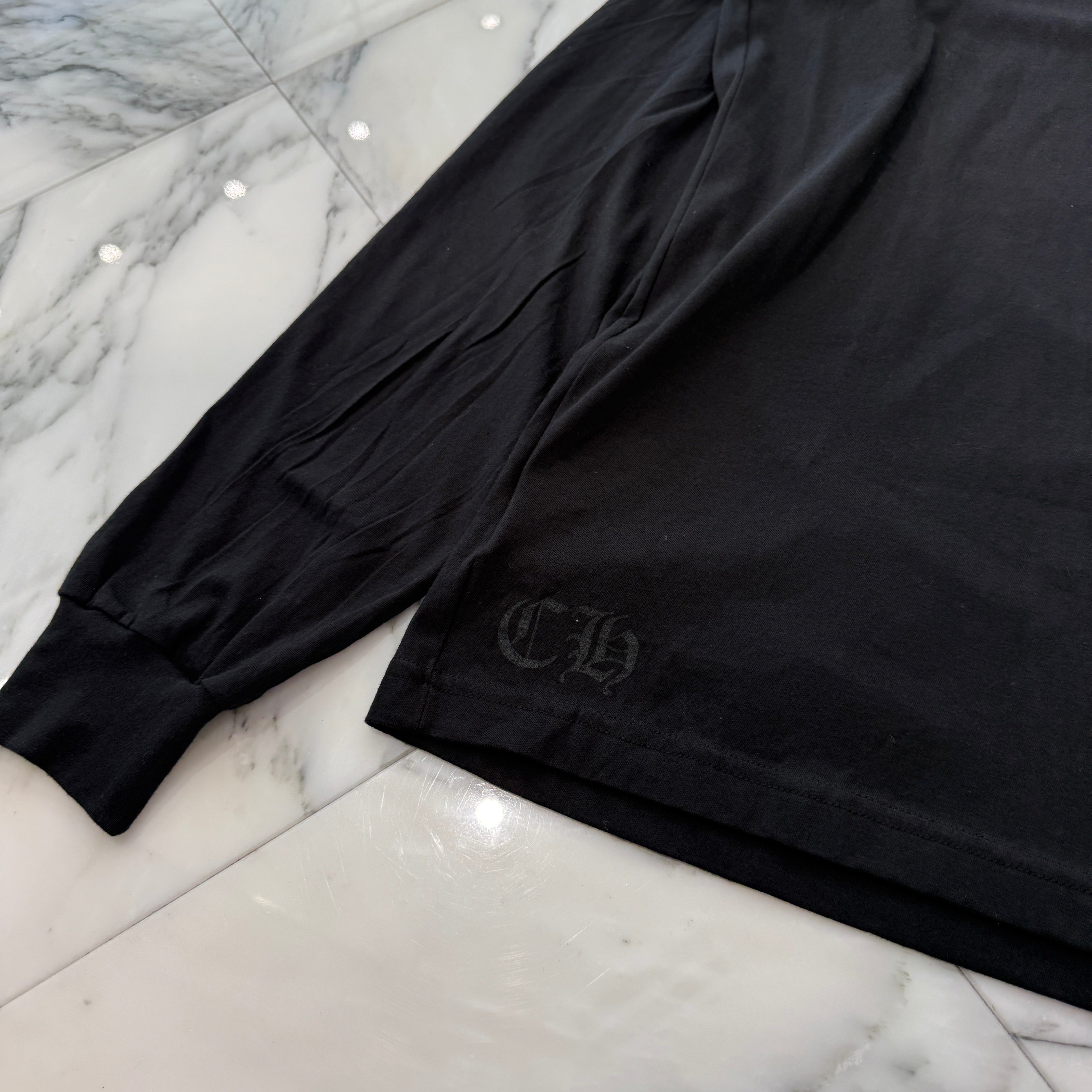 CHROME HEARTS Hangzhou Limited Floral Cross Horseshoe Long Sleeve Tee Size XL クロムハーツ 杭州限定 フローラルクロス ホースシュー ロングスリーブTシャツ サイズXL