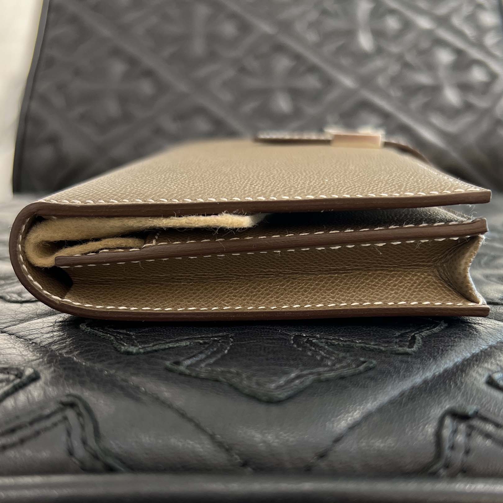 HERMES Bearn Soufflet ”Etoupe” Leather Wallet K刻印 エルメス ベアンスフレ ”エトゥープ” レザーウォレット K刻印