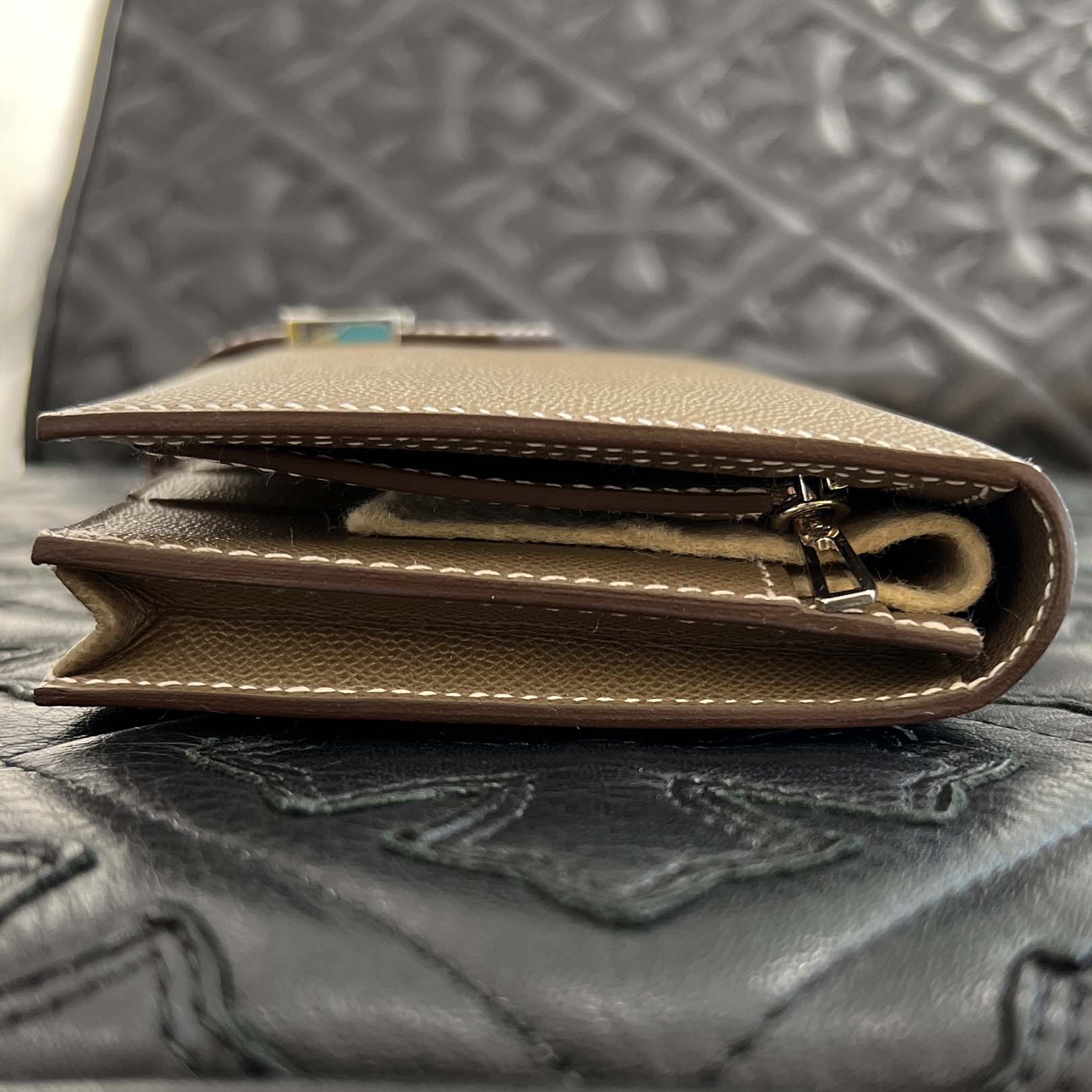 HERMES Bearn Soufflet ”Etoupe” Leather Wallet K刻印 エルメス ベアンスフレ ”エトゥープ” レザーウォレット K刻印