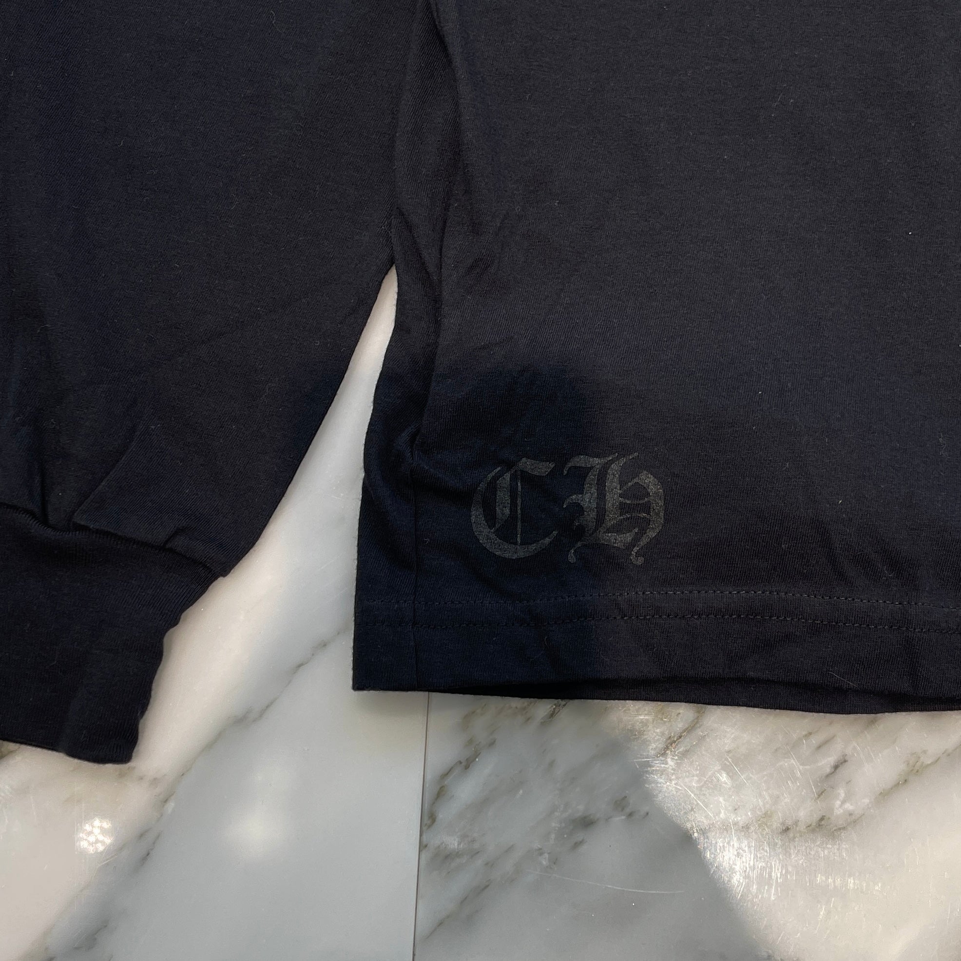 CHROME HEARTS Manchester Limited Floral Cross Horseshoe Long Sleeve Tee Size XL クロムハーツ マンチェスター限定 フローラルクロス ホースシュー ロングスリーブTシャツ サイズXL