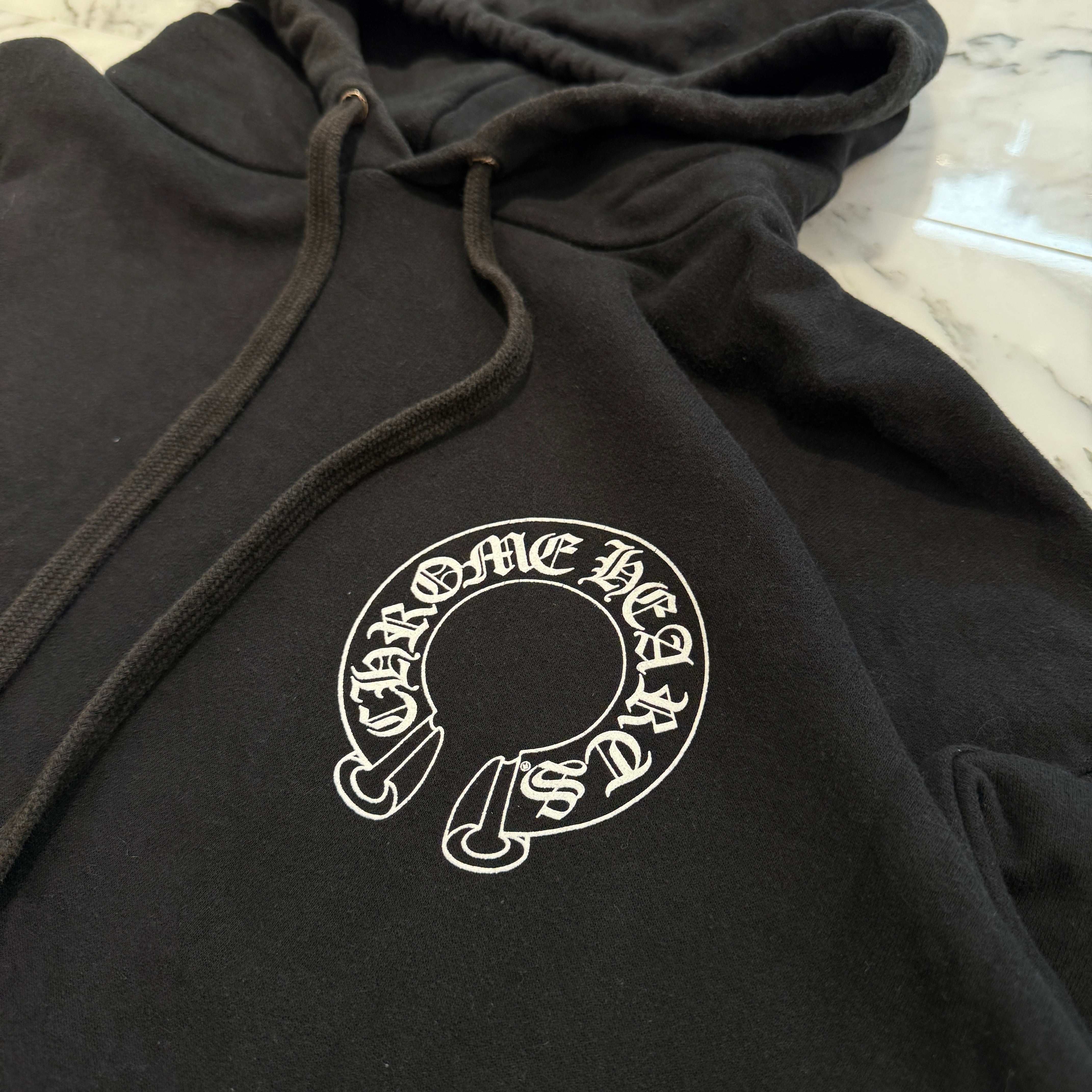 CHROME HEARTS Floral Cross Horseshoe Pullover Hoodie Size XL クロムハーツ フローラルクロスホースシュー プルオーバーフーディ サイズXL