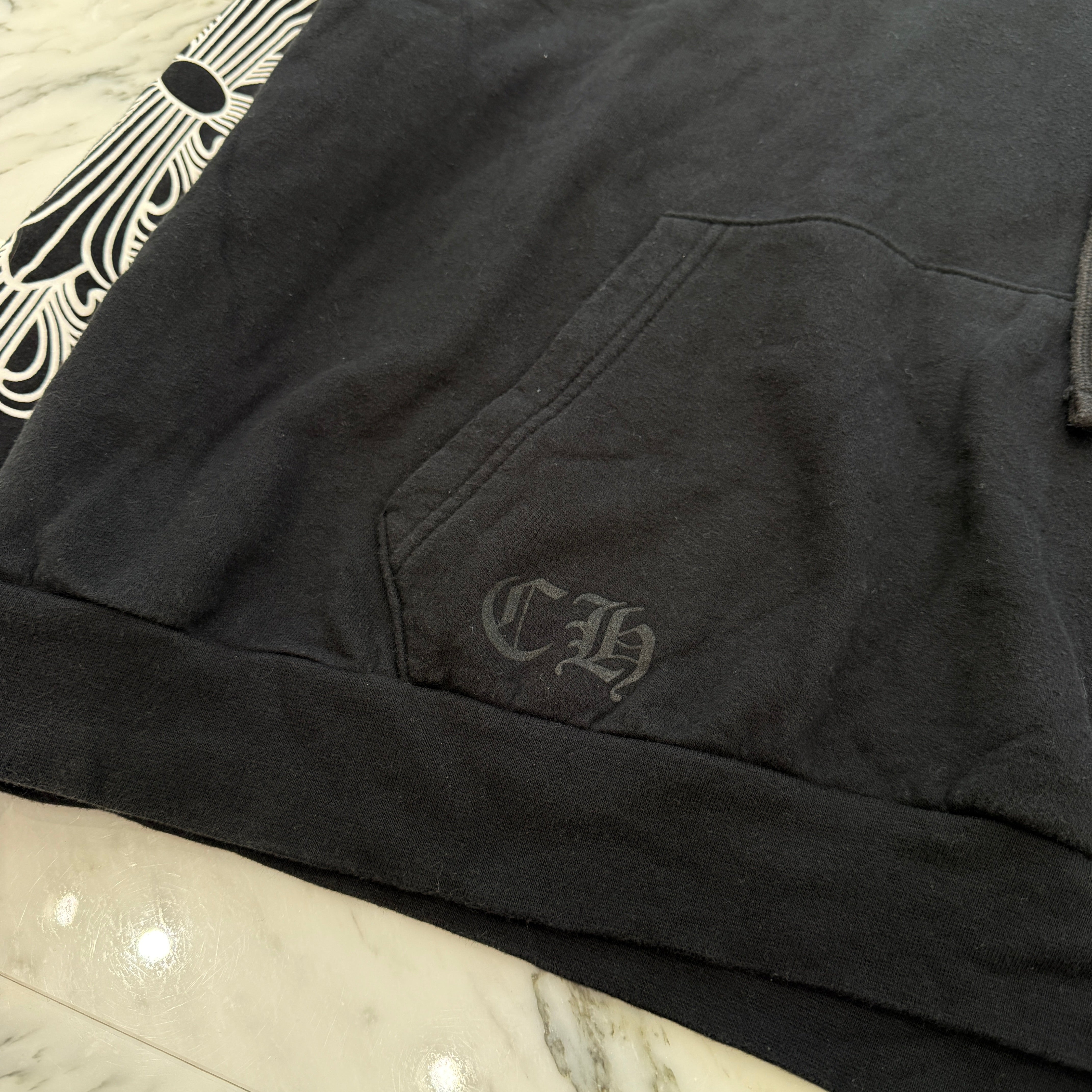 CHROME HEARTS Floral Cross Horseshoe Pullover Hoodie Size XL クロムハーツ フローラルクロスホースシュー プルオーバーフーディ サイズXL