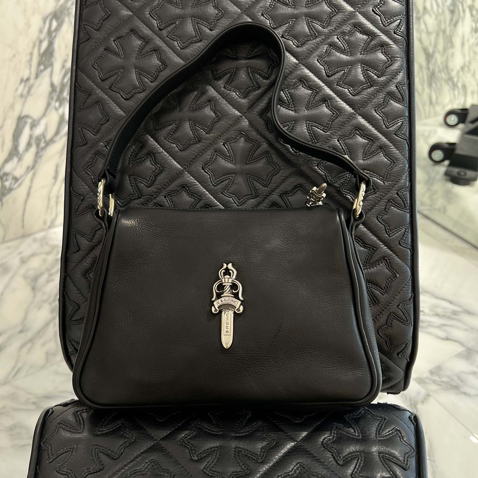 CHROME HEARTS CHICKEN NUGGET Small Leather Shoulder Bag クロムハーツ チキンナゲット スモールレザー ショルダーバッグ