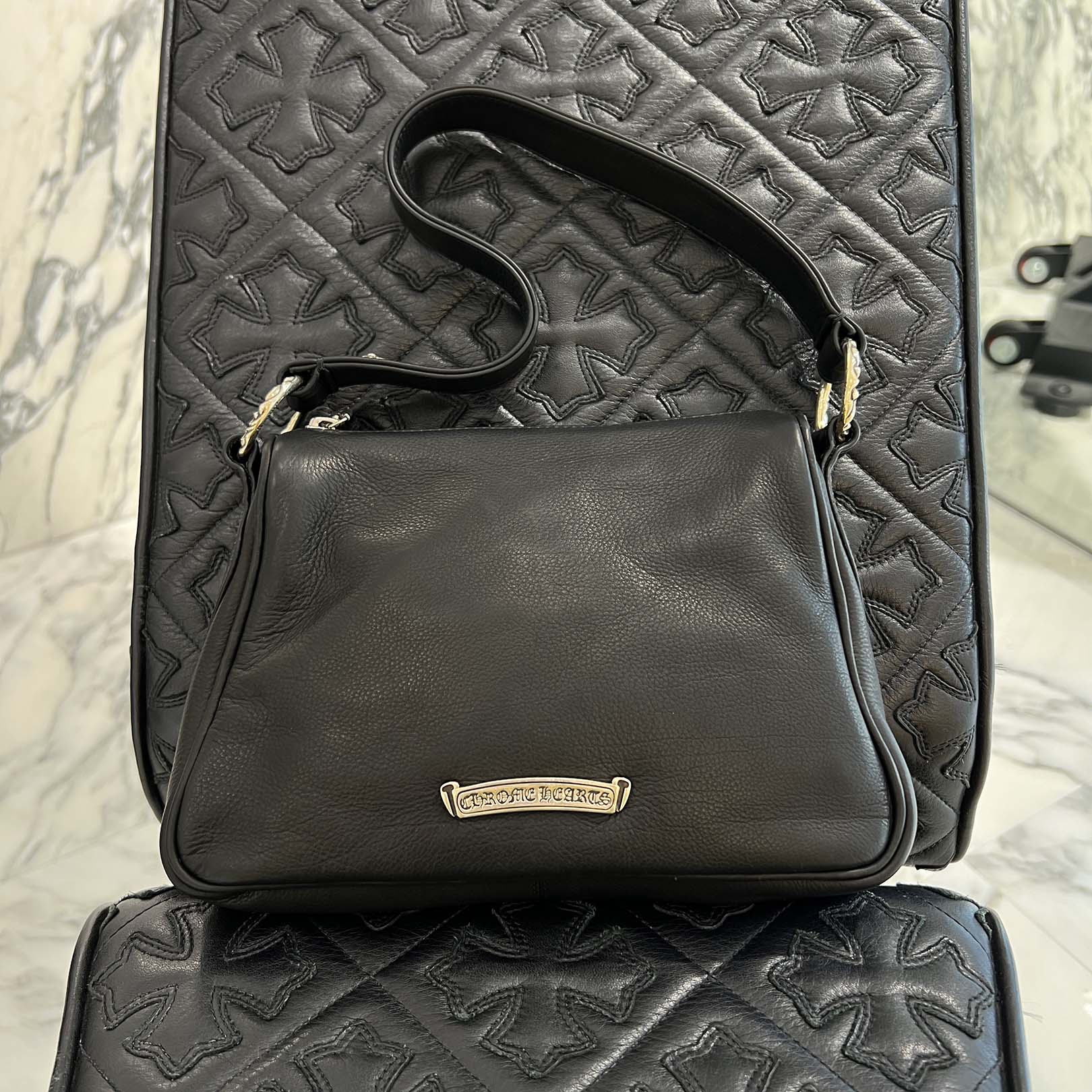 CHROME HEARTS CHICKEN NUGGET Small Leather Shoulder Bag クロムハーツ チキンナゲット スモールレザー ショルダーバッグ