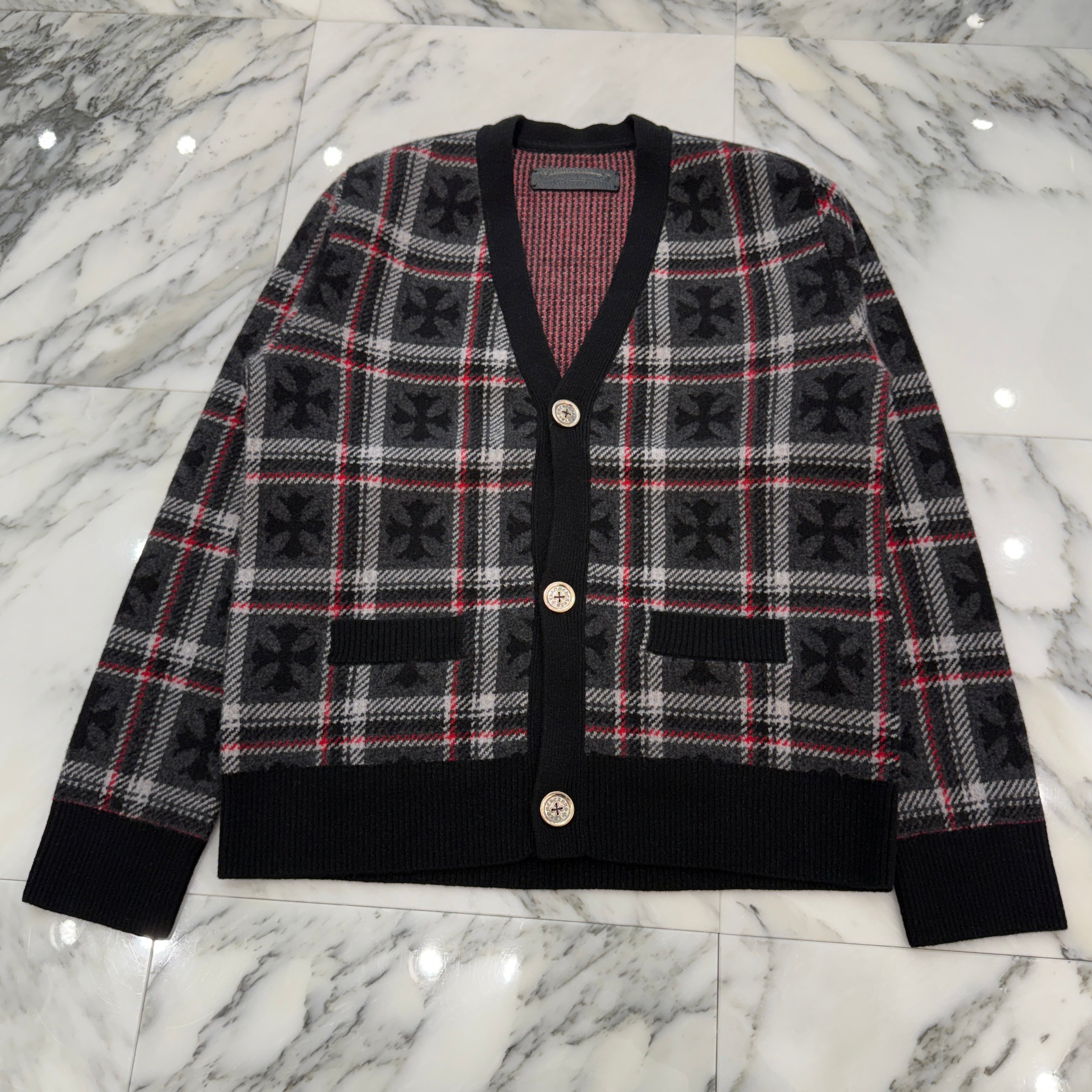 CHROME HEARTS 2025SS CH Plus Cashmere Wool Cardigan Size XS クロムハーツ CHプラス カシミヤ ウール カーディガン サイズXS