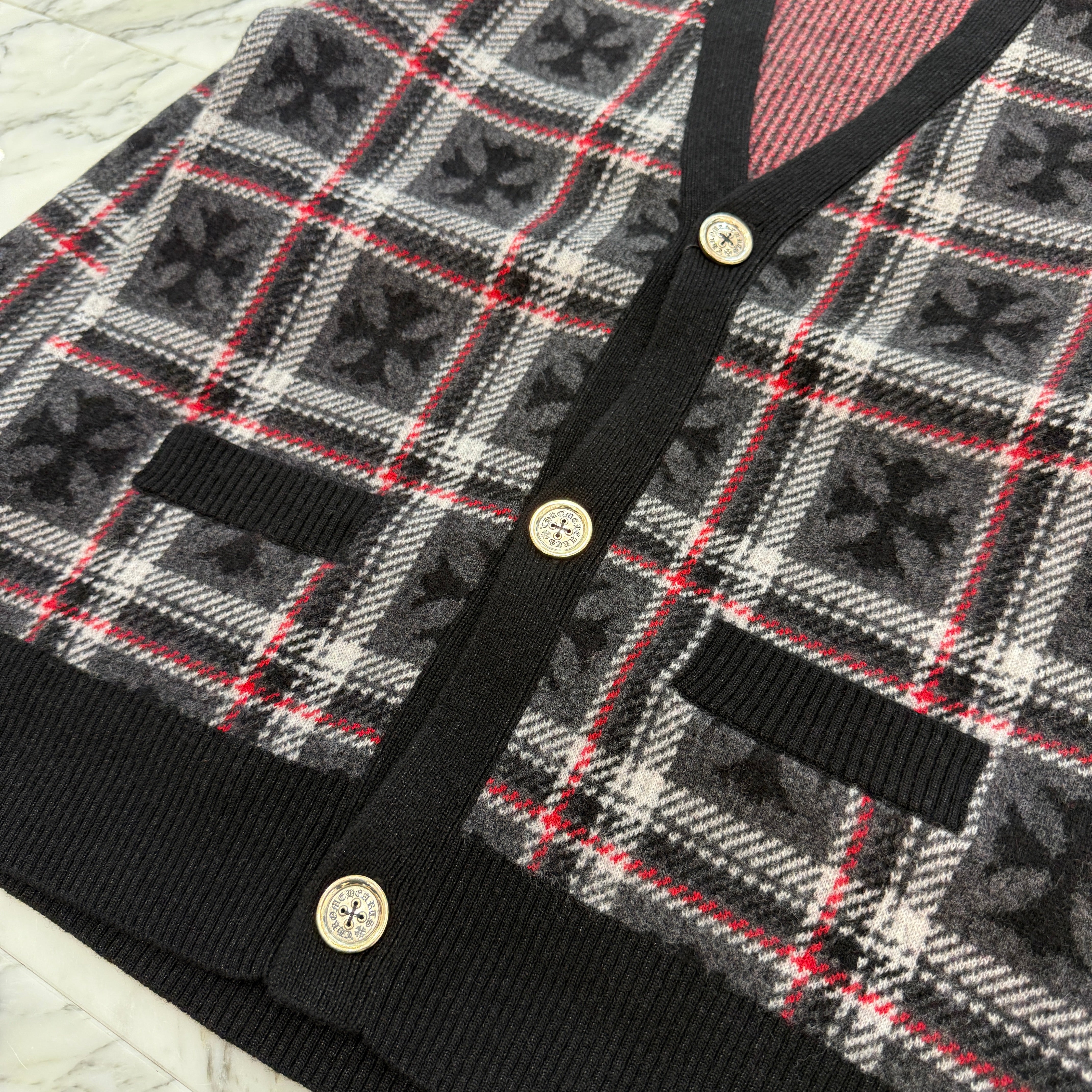 CHROME HEARTS 2025SS CH Plus Cashmere Wool Cardigan Size XS クロムハーツ CHプラス カシミヤ ウール カーディガン サイズXS