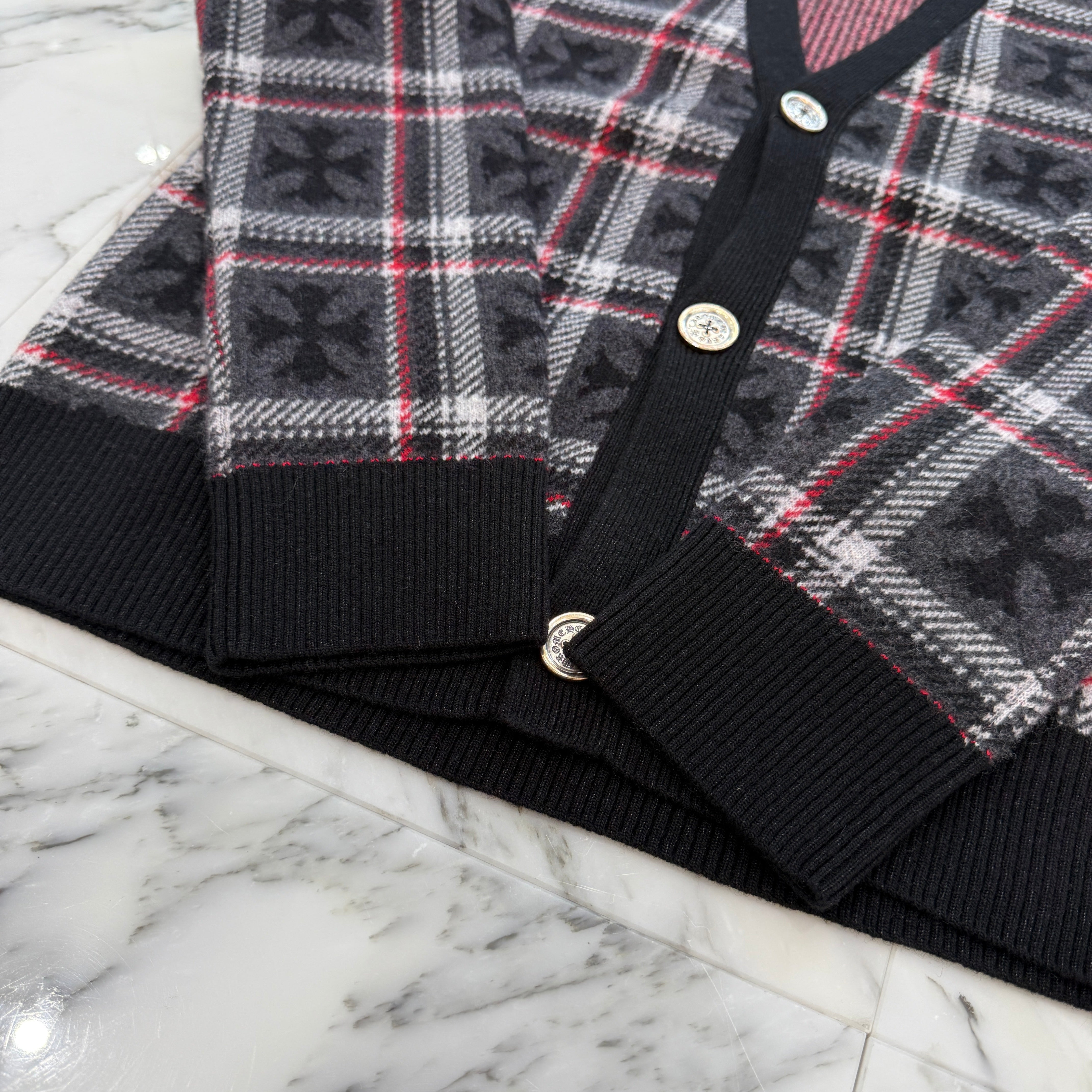 CHROME HEARTS 2025SS CH Plus Cashmere Wool Cardigan Size XS クロムハーツ CHプラス カシミヤ ウール カーディガン サイズXS