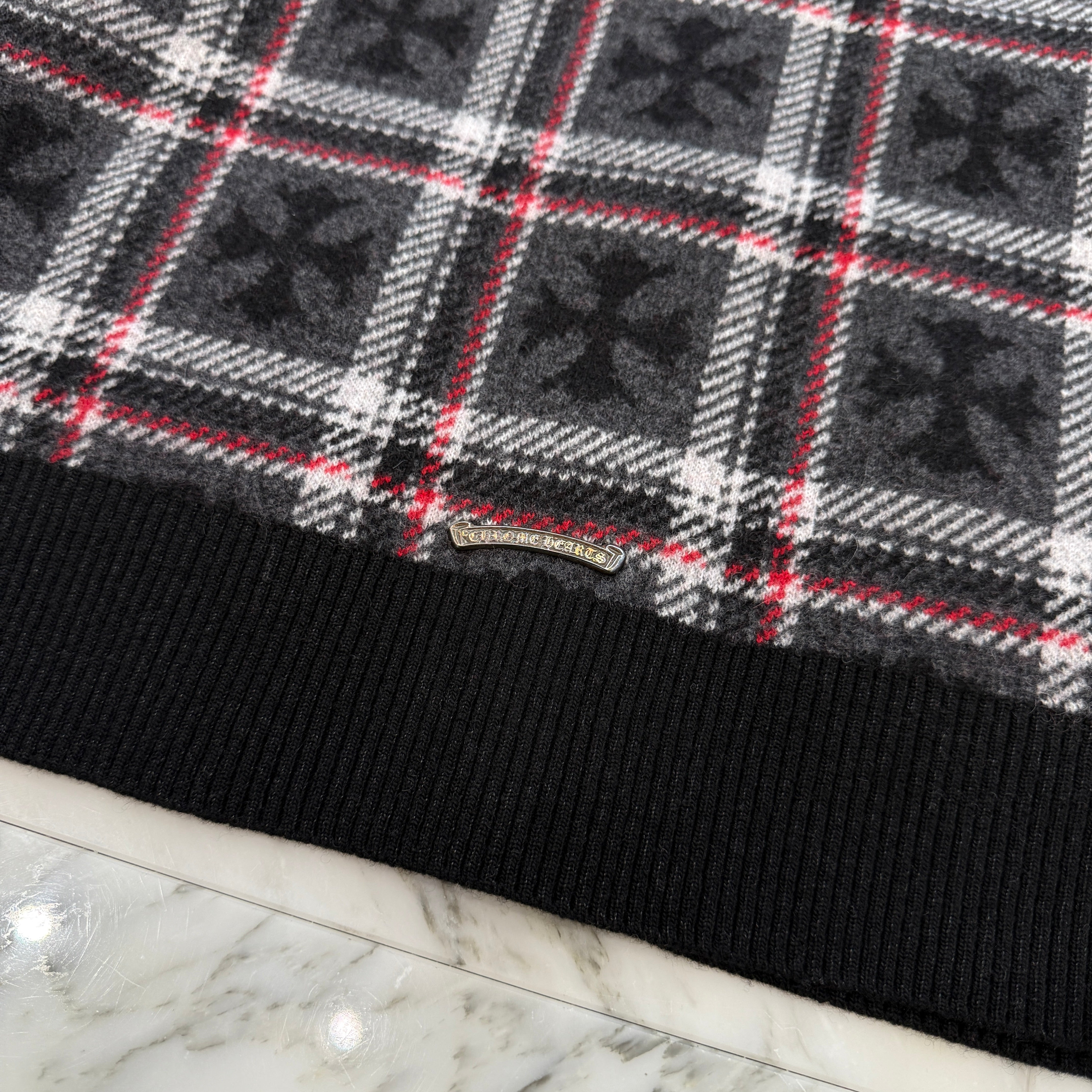 CHROME HEARTS 2025SS CH Plus Cashmere Wool Cardigan Size XS クロムハーツ CHプラス カシミヤ ウール カーディガン サイズXS