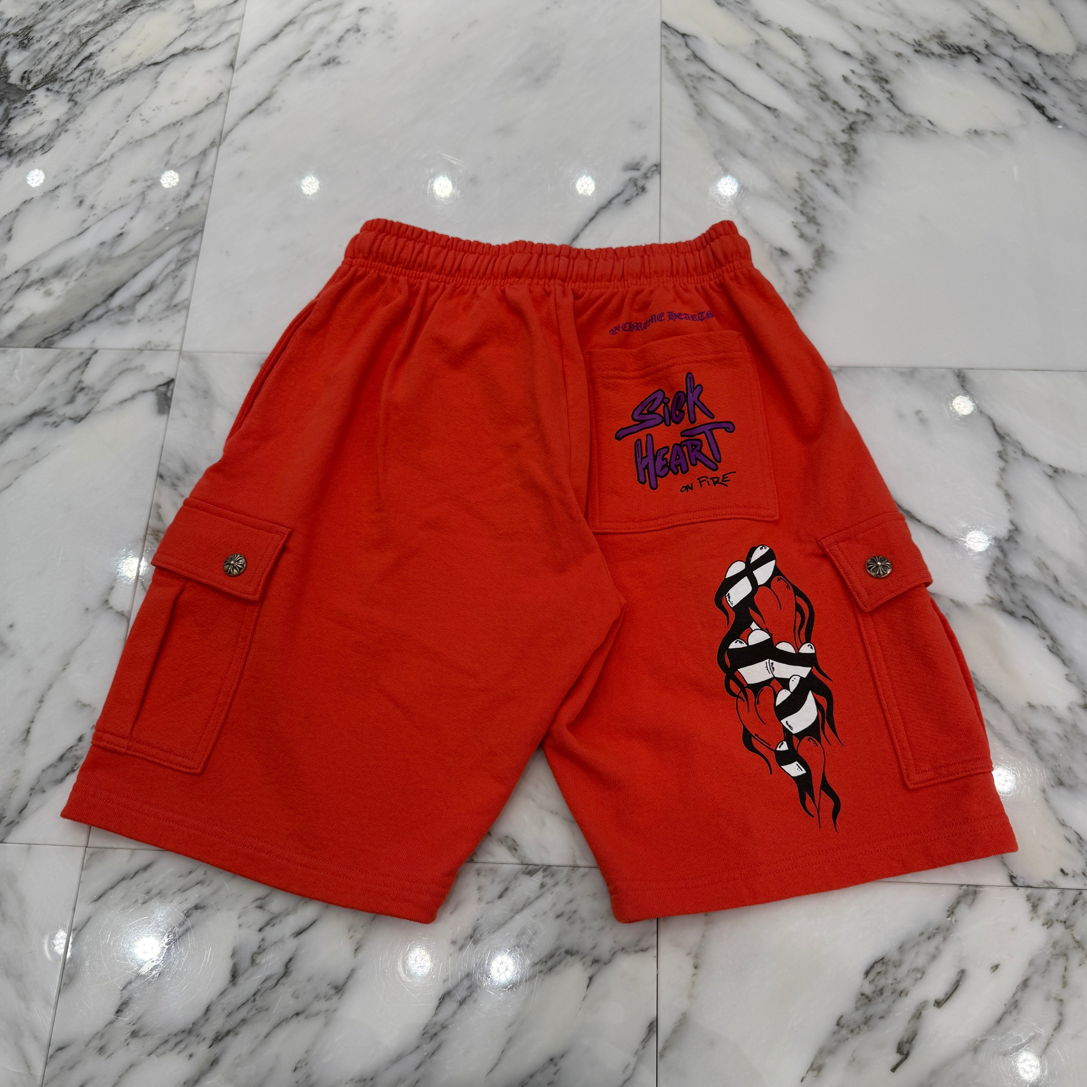 CHROME HEARTS × MATTY BOY 2023SS Sadistic Lipstick Half Pants Size M クロムハーツ × マッティボーイ サディスティックリップスティック ハーツパンツ サイズM