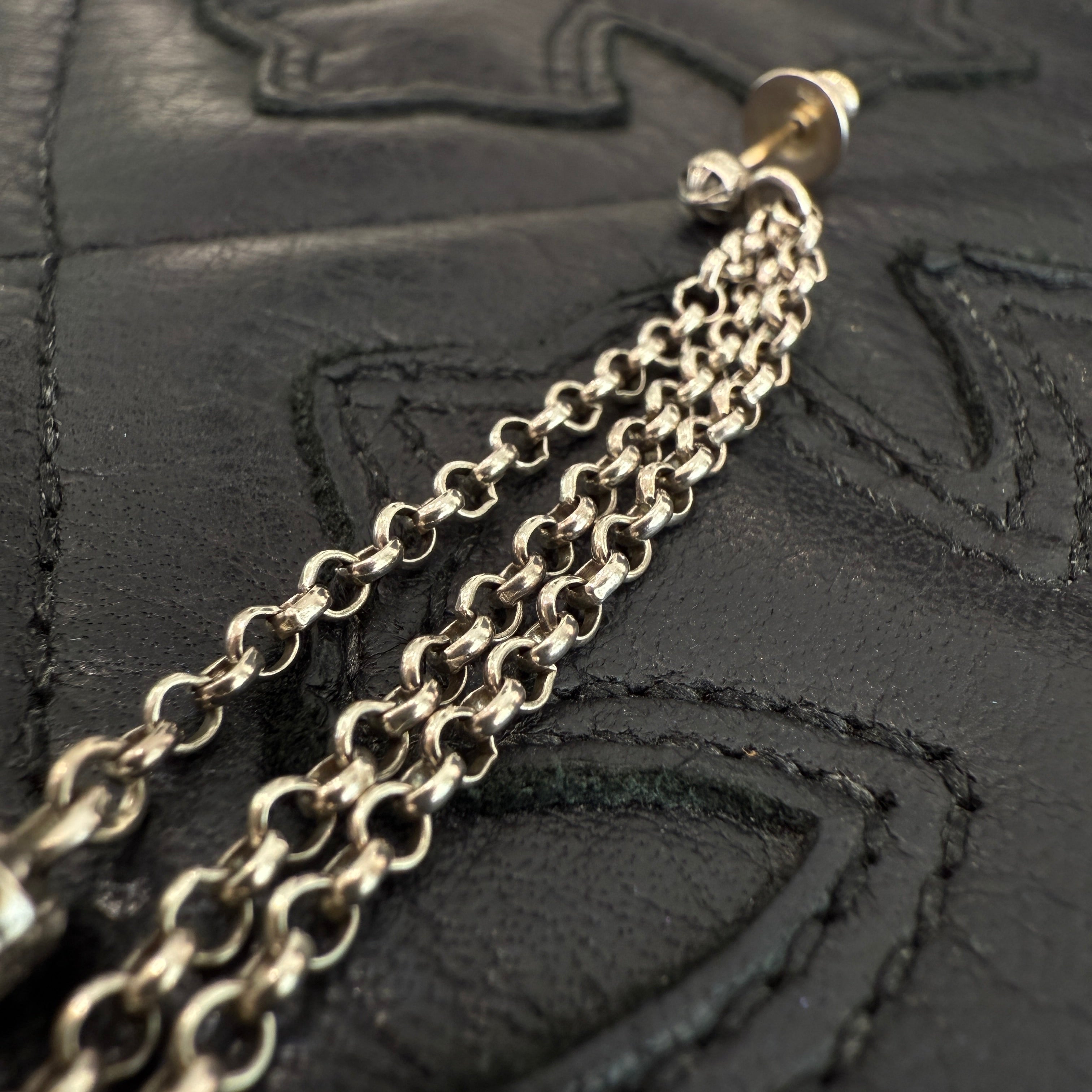 CHROME HEARTS Chain Spike 3 Drop Earring クロムハーツ チェーンスパイク 3ドロップ イヤリング ピアス