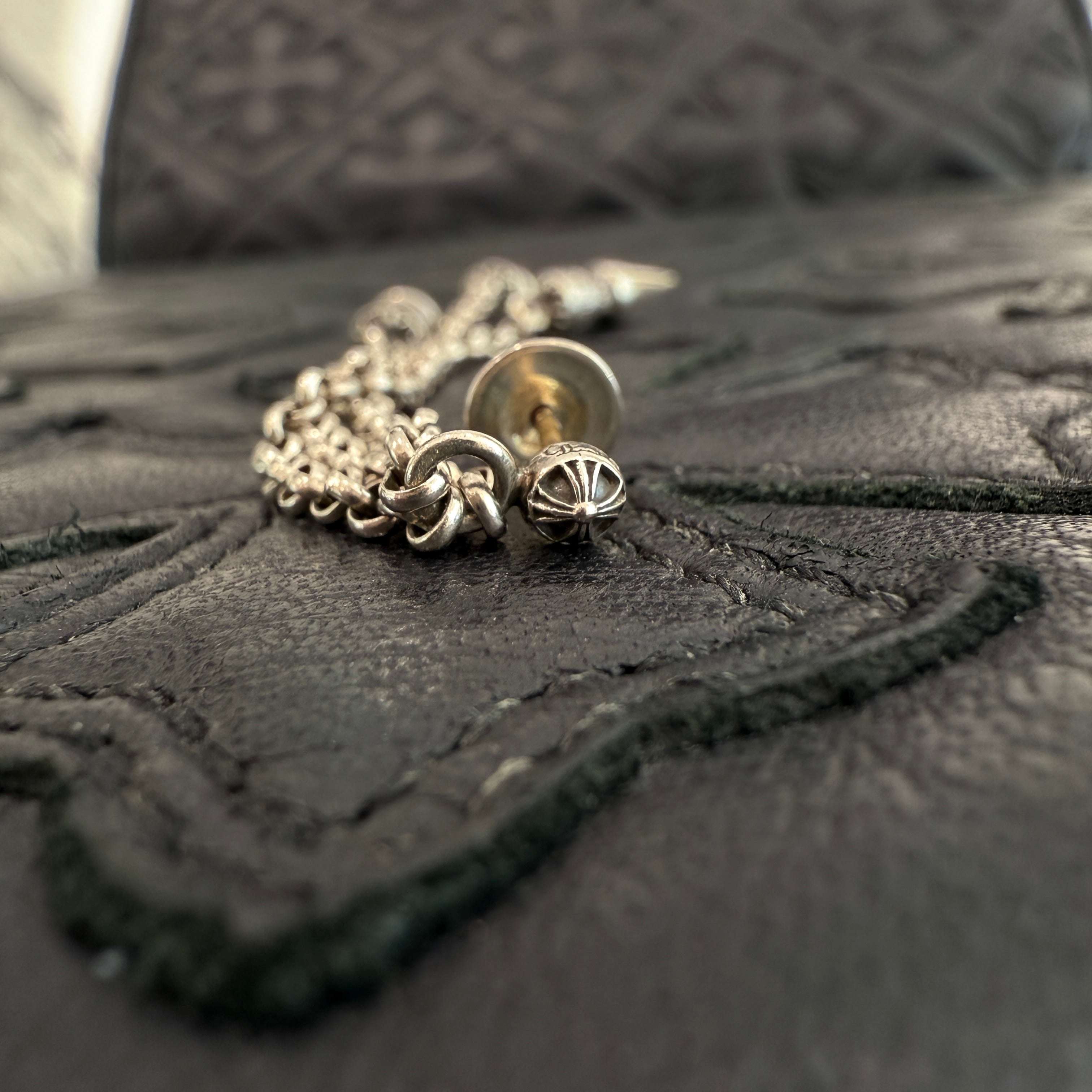 CHROME HEARTS Chain Spike 3 Drop Earring クロムハーツ チェーンスパイク 3ドロップ イヤリング ピアス