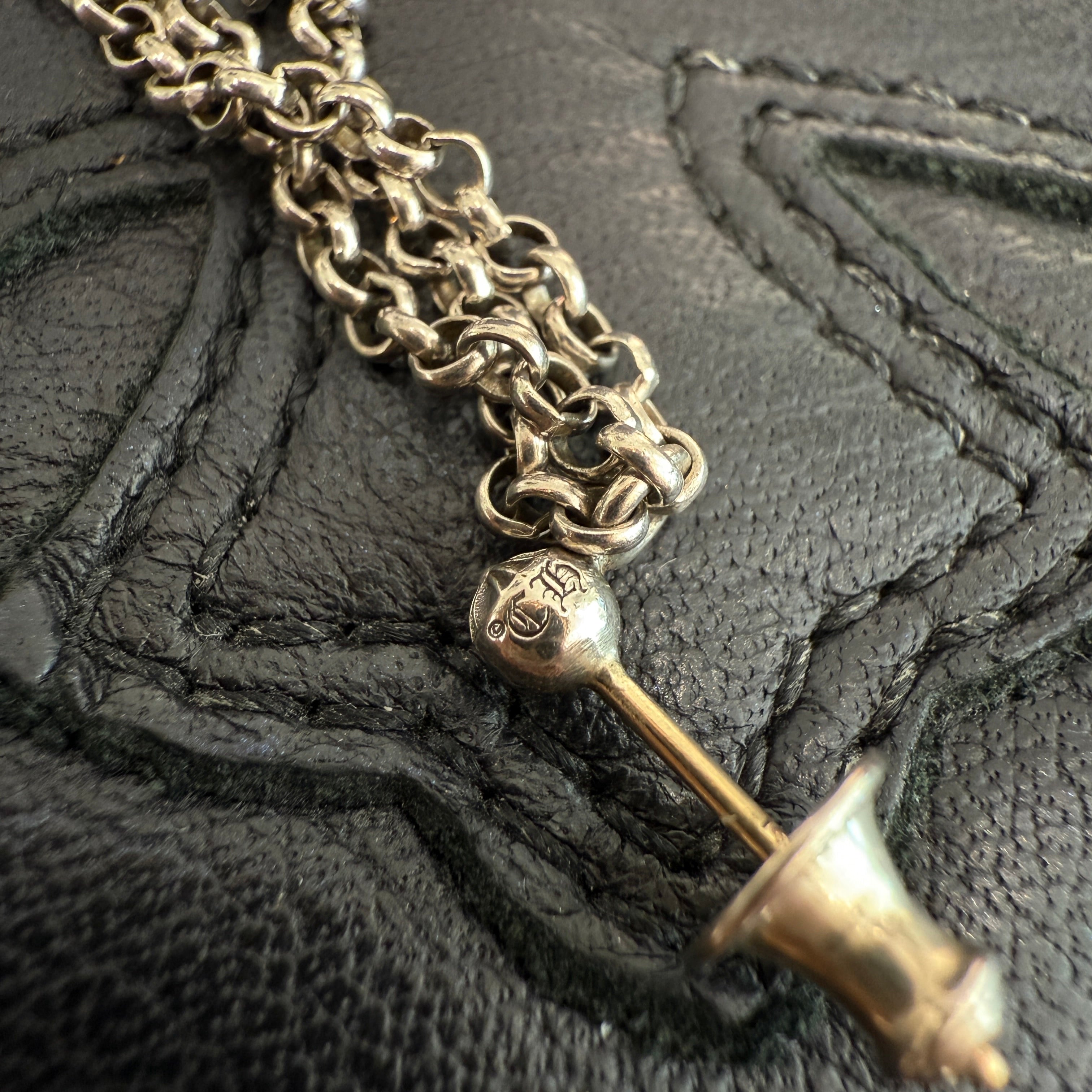 CHROME HEARTS Chain Spike 3 Drop Earring クロムハーツ チェーンスパイク 3ドロップ イヤリング ピアス