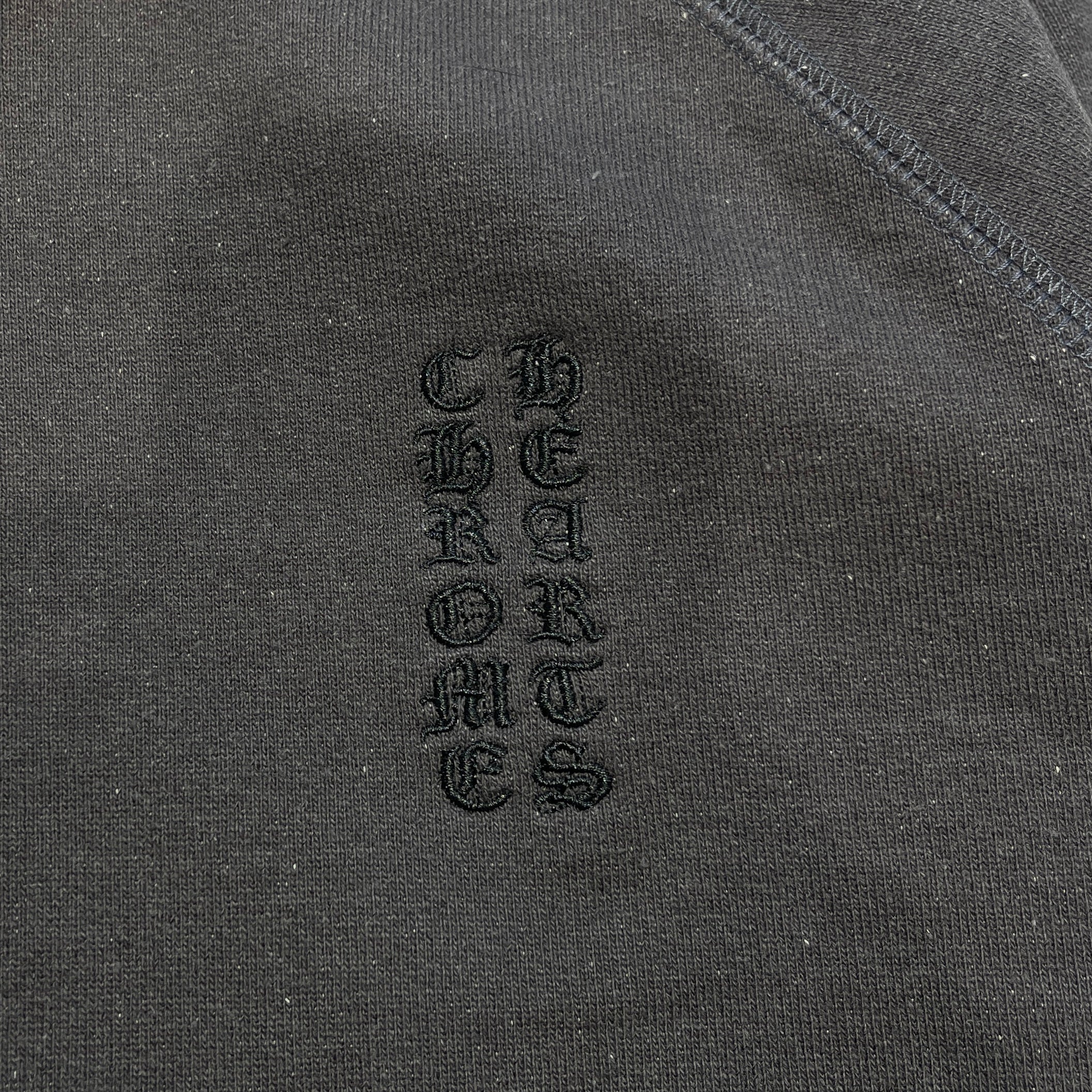 CHROME HEARTS YNOT Vertical Logo Embroidery Pullover Hoodie Size S クロムハーツ ワイノット ヴァーティカルロゴ刺繍 プルオーバーフーディ サイズS
