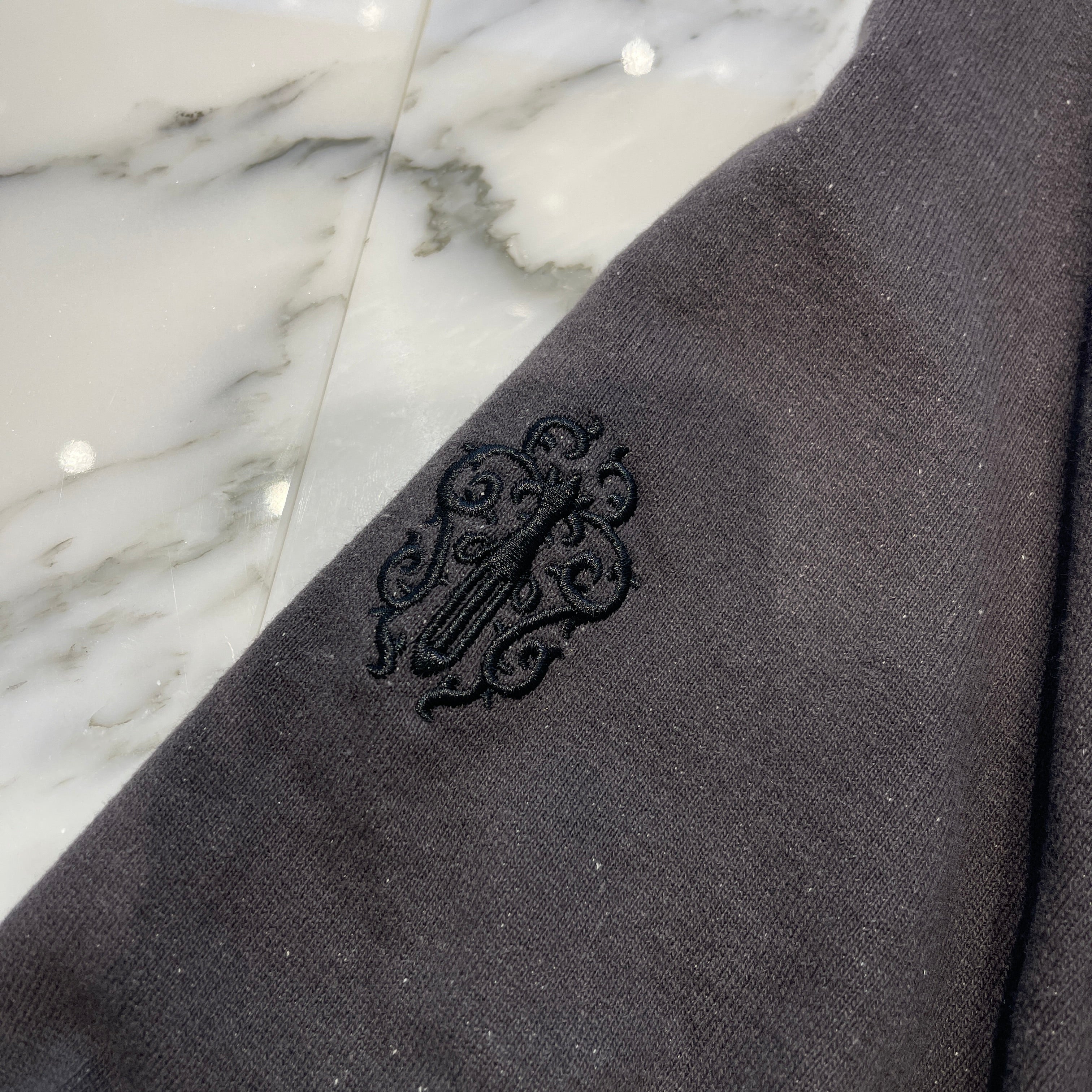 CHROME HEARTS YNOT Vertical Logo Embroidery Pullover Hoodie Size S クロムハーツ ワイノット ヴァーティカルロゴ刺繍 プルオーバーフーディ サイズS