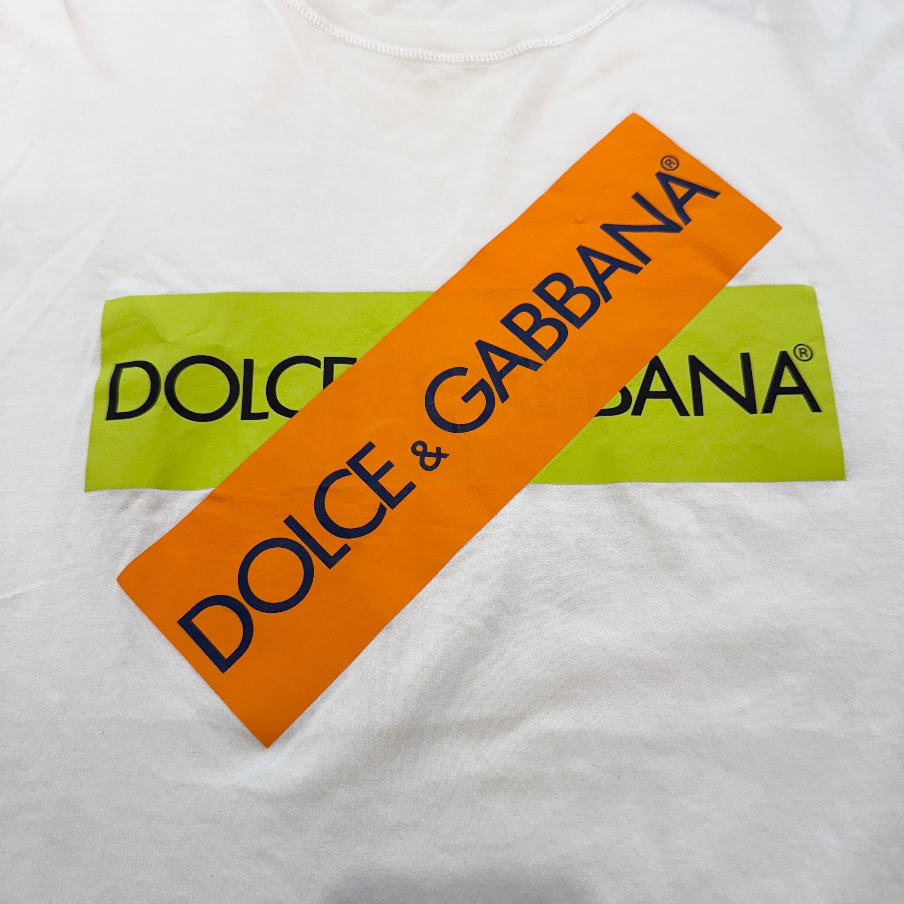 DOLCE & GABBANA 2019SS Tape Logo Print Tee Size 50 ドルチェ&ガッバーナ テープロゴ プリント Tシャツ サイズ50