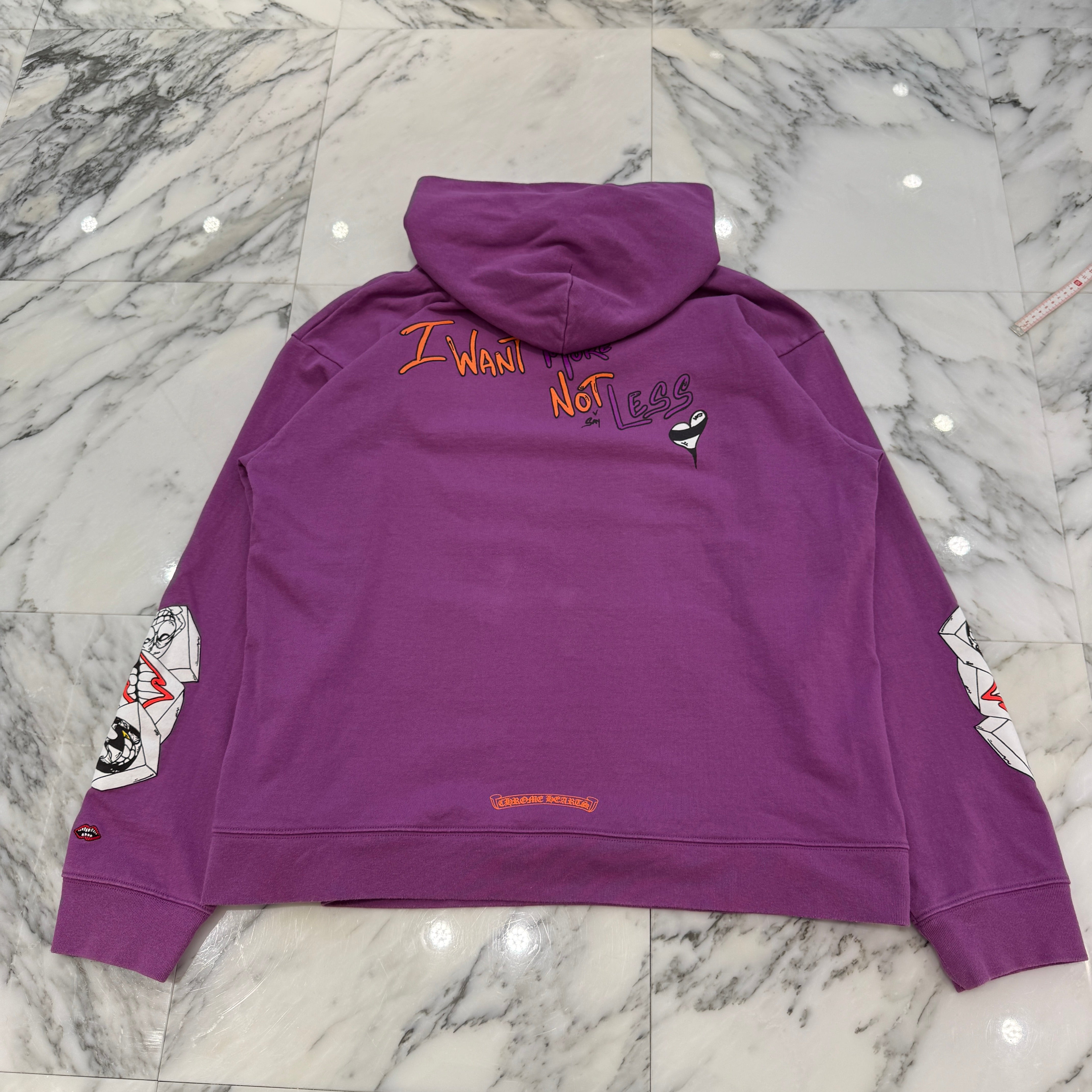 CHROME HEARTS × MATTY BOY 2024AW "I WANT MORE NOT LESS" Pullover Hoodie Size XXL クロムハーツ × マッティボーイ "アイウォントレス" プルオーバーフーディ サイズXXL