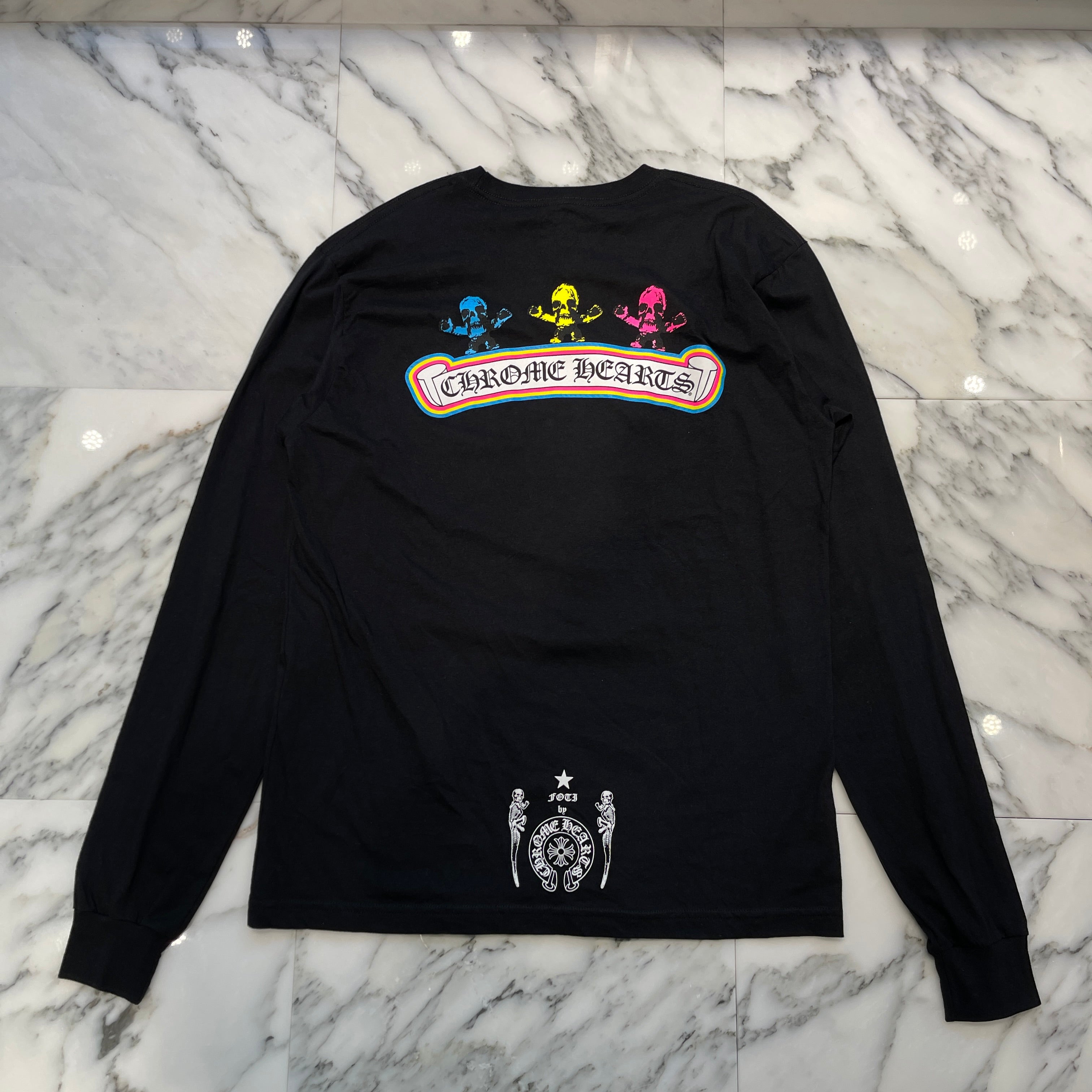 CHROME HEARTS 2024SS FOTI Rainbow Scroll Logo Long Sleeve Tee Size L クロムハーツ フォティ レインボースクロールロゴ ロングスリーブTシャツ サイズL
