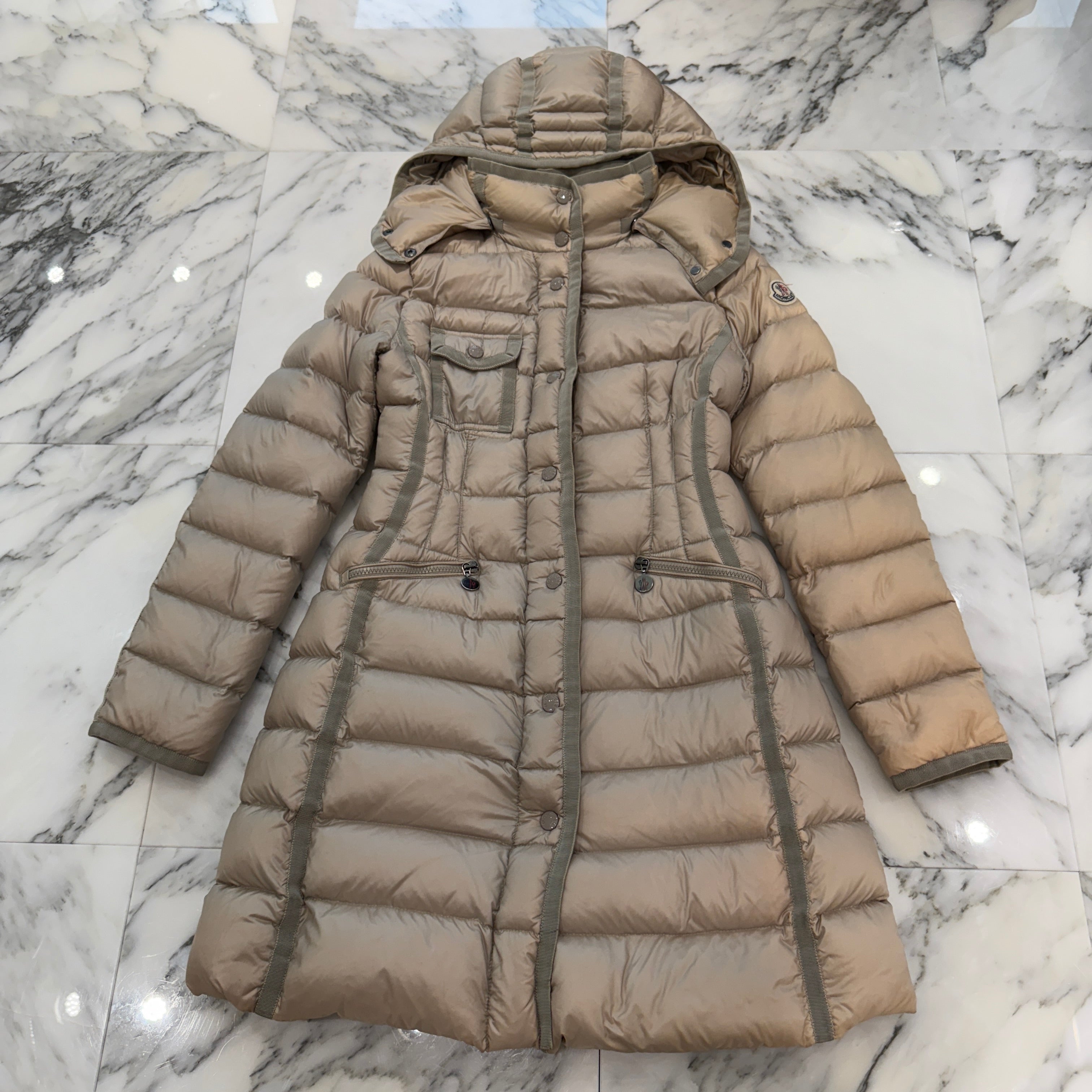 MONCLER HERMINE Ladies Long Down Jacket 420934933905 53048 Size 00 モンクレール エルミンヌ レディース ロングダウンジャケット サイズ00
