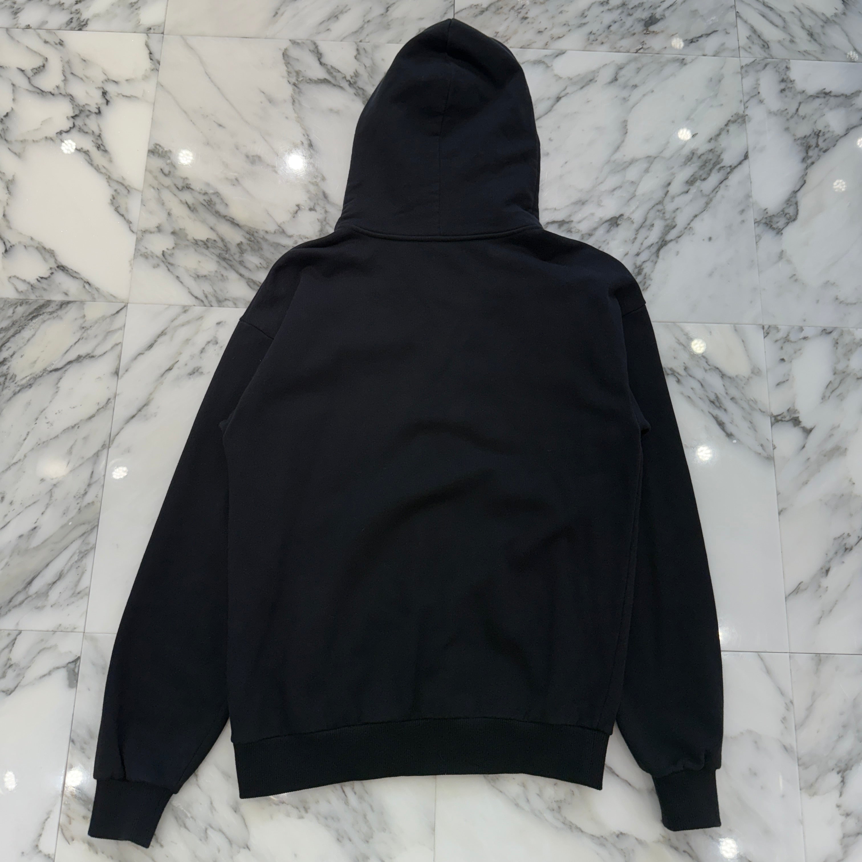 CELINE ブラック ジップアップパーカー　Ｓ CELINE ブラック ジップアップフーディ CELINE ブラック ジップアップ