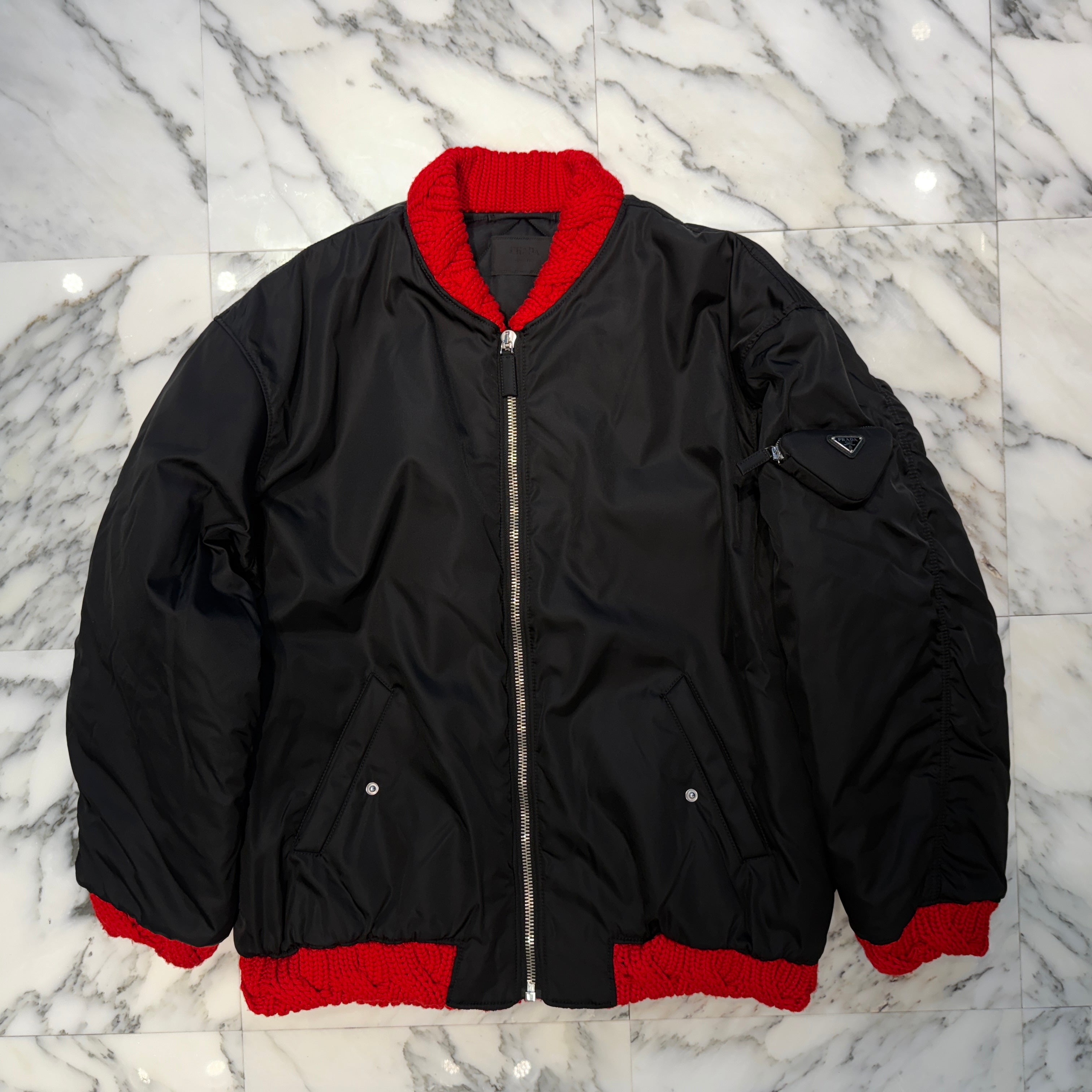 PRADA 2021AW Triangular Plate Nylon Bomb Blouson SGC100 S222 1WQ8 Size S プラダ トライアングルプレート ナイロンボムブルゾン サイズS