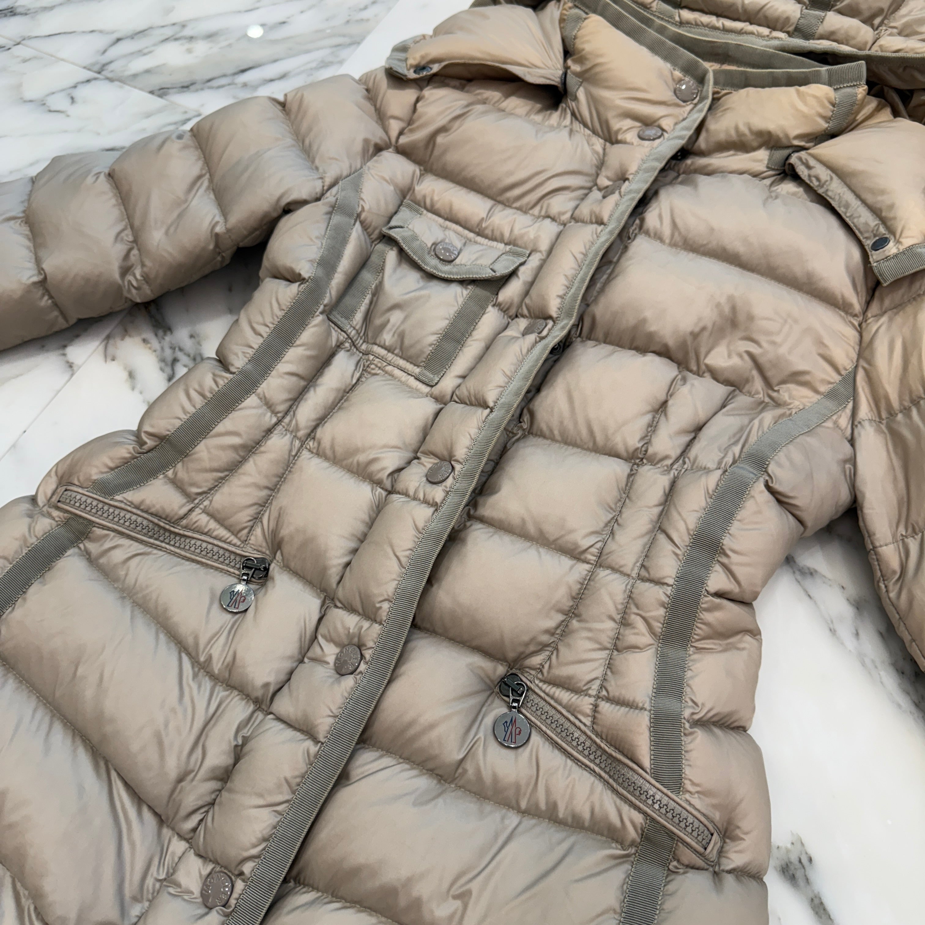 MONCLER HERMINE Ladies Long Down Jacket 420934933905 53048 Size 00 モンクレール エルミンヌ レディース ロングダウンジャケット サイズ00