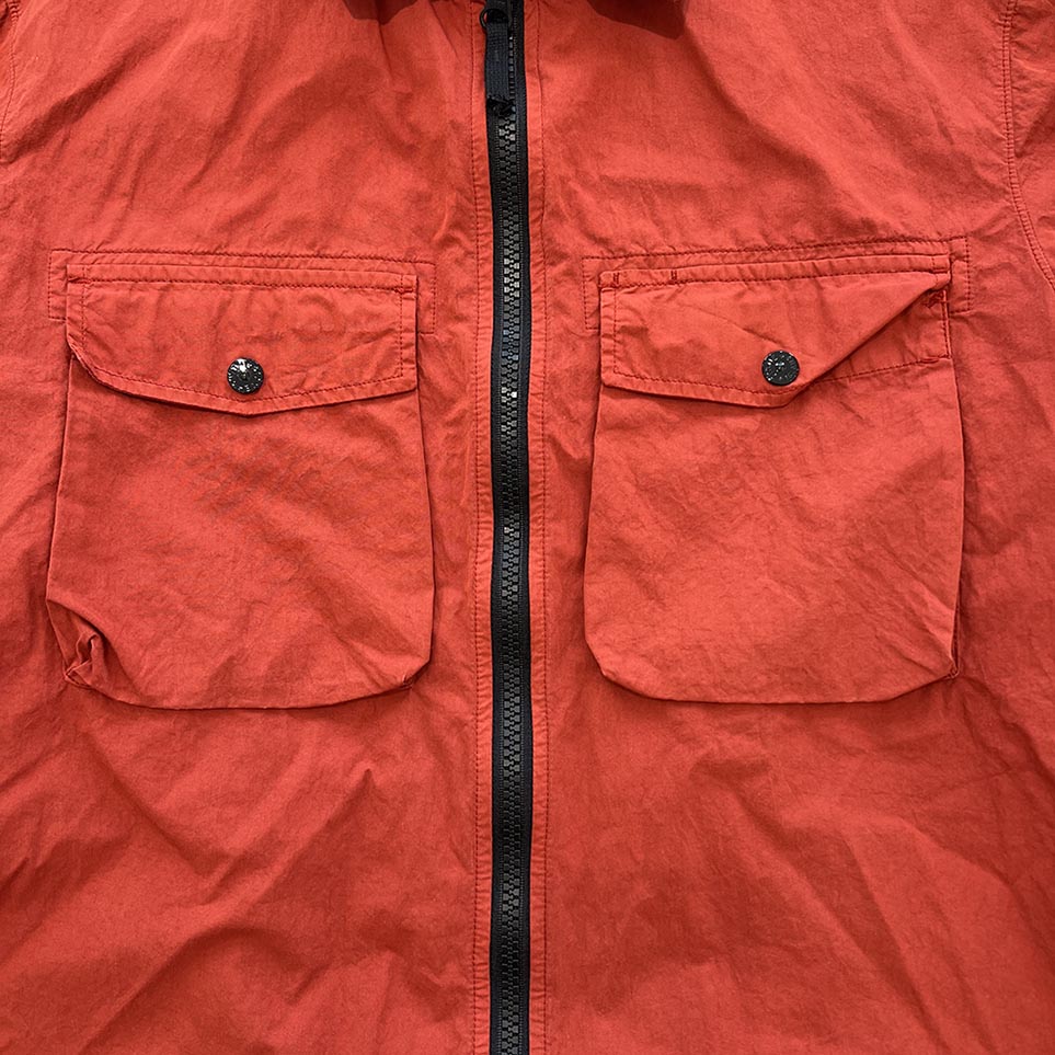 STONE ISLAND 2022AW Patch Pocket Zip Up Oversized Shirt Jacket