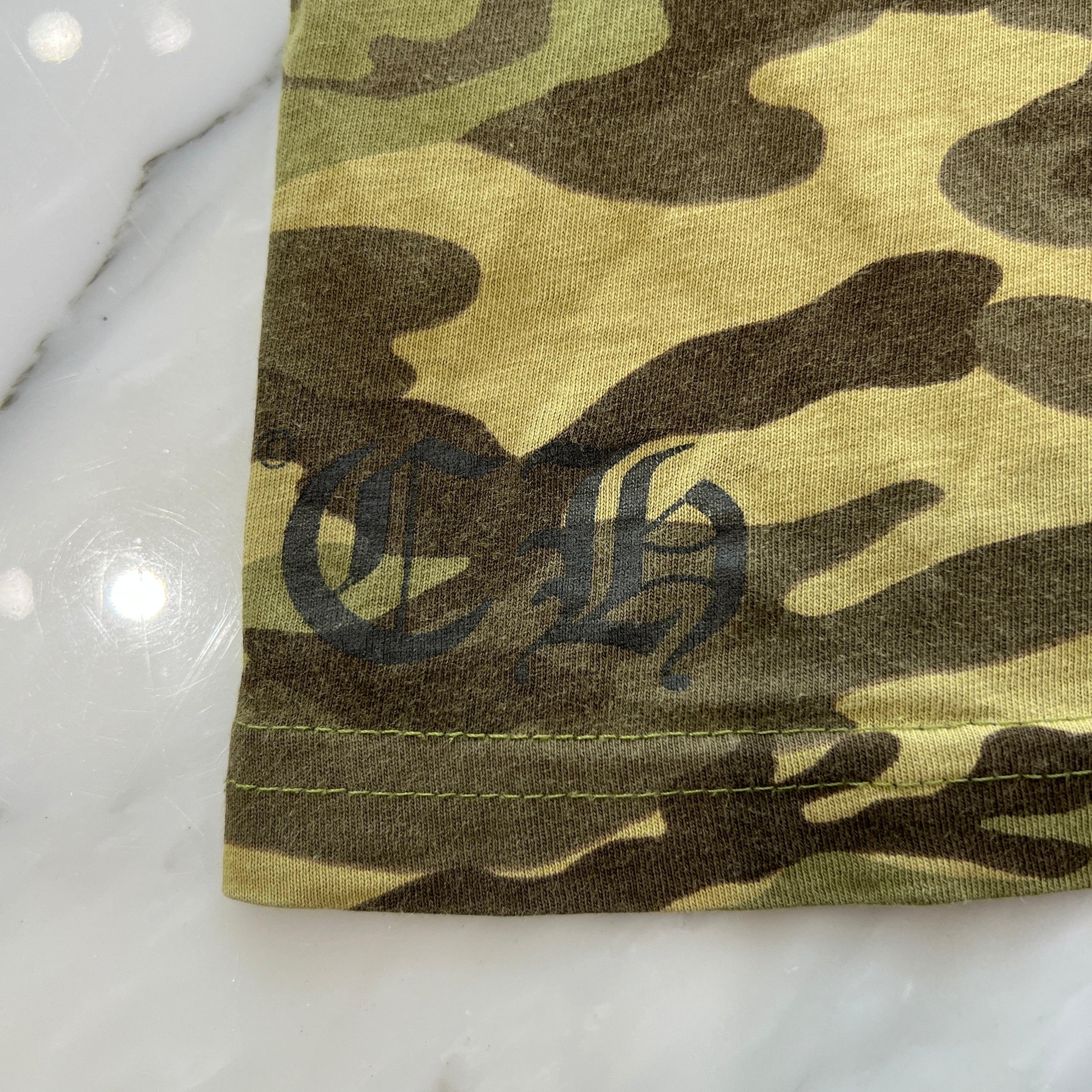 CHROME HEARTS Back CH Plus Cemetery Cross Print Camo Tee Size L クロムハーツ バック CHプラス セメタリークロス プリント カモ Tシャツ サイズL