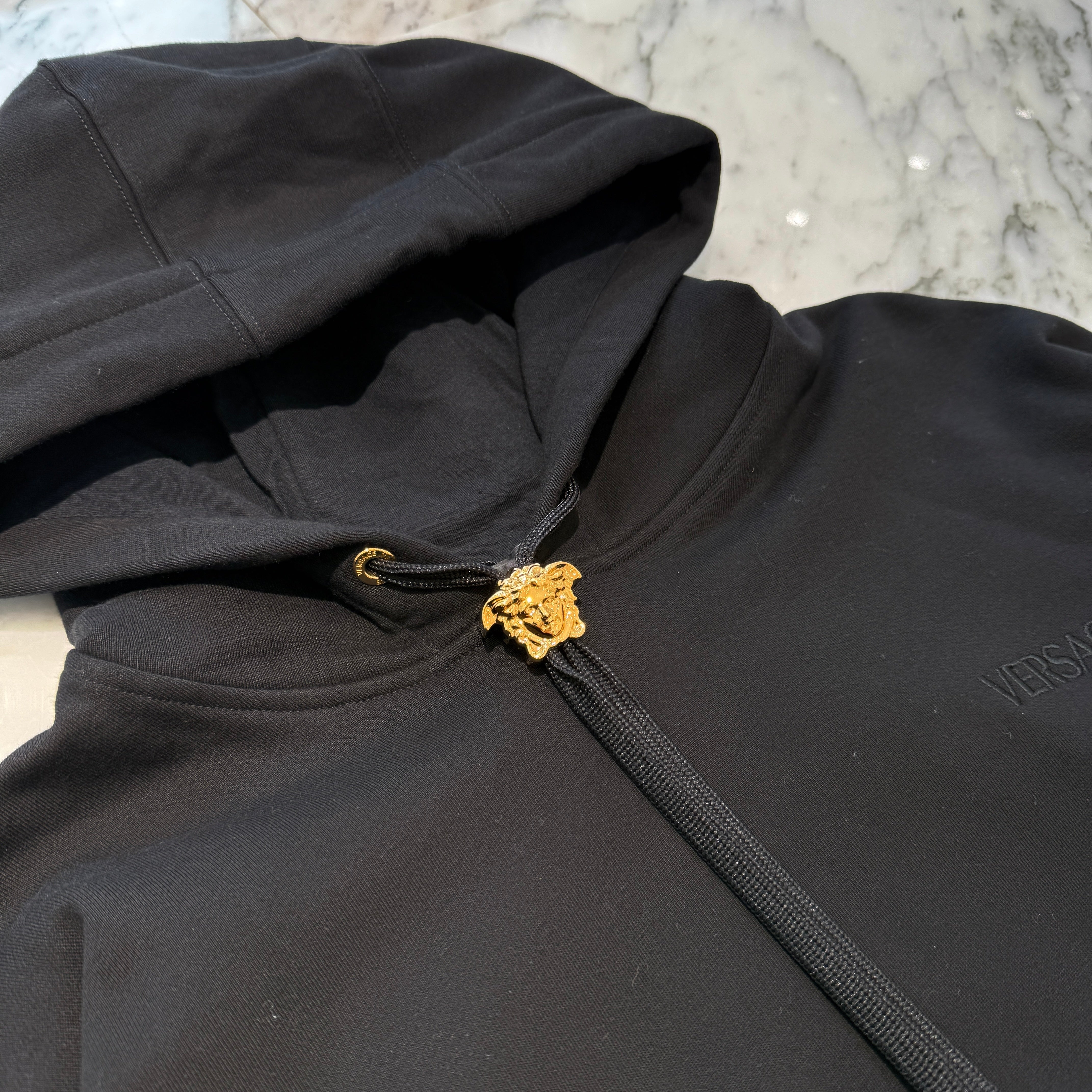 VERSACE 2024AW La Medusa Clip Pullover Hoodie 1008661-1A06213 Size S ヴェルサーチェ ラ メドゥーサ クリップ プルオーバーフーディ サイズS