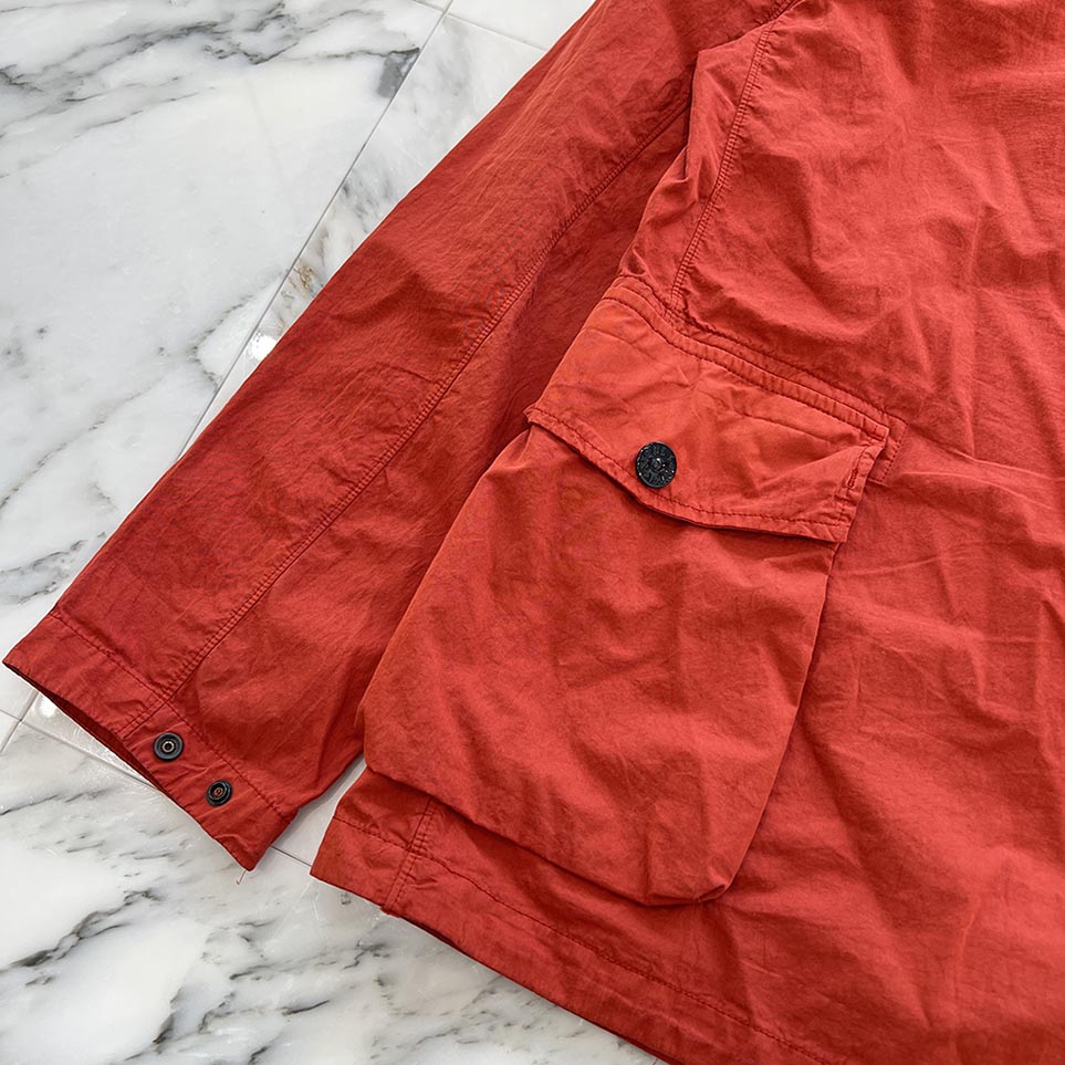 STONE ISLAND 2022AW Patch Pocket Zip Up Oversized Shirt Jacket