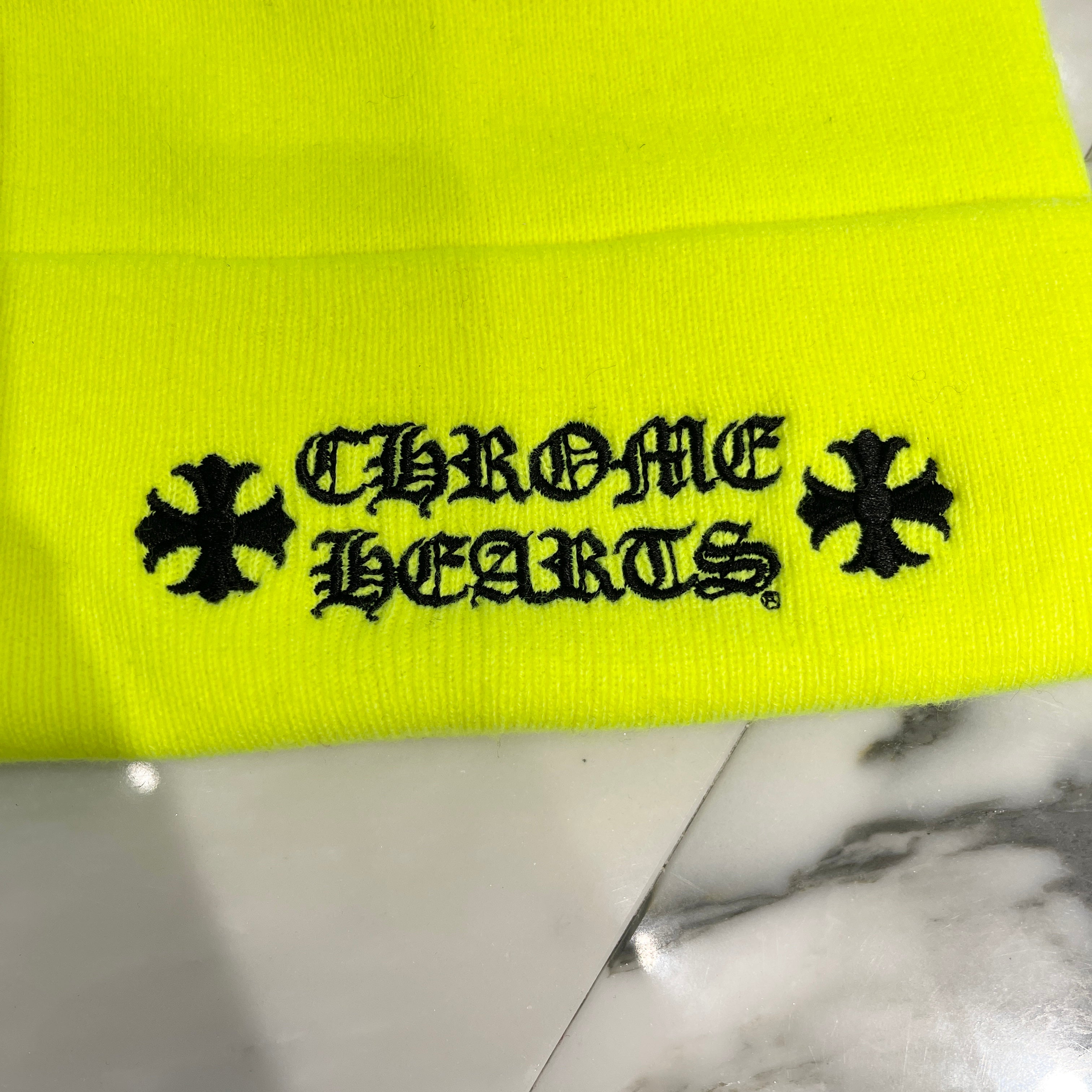 CHROME HEARTS WATCH CAP Neon Yellow Size ONE SIZE（23cm）クロムハーツ ワッチキャップ ONE SIZE（23cm）