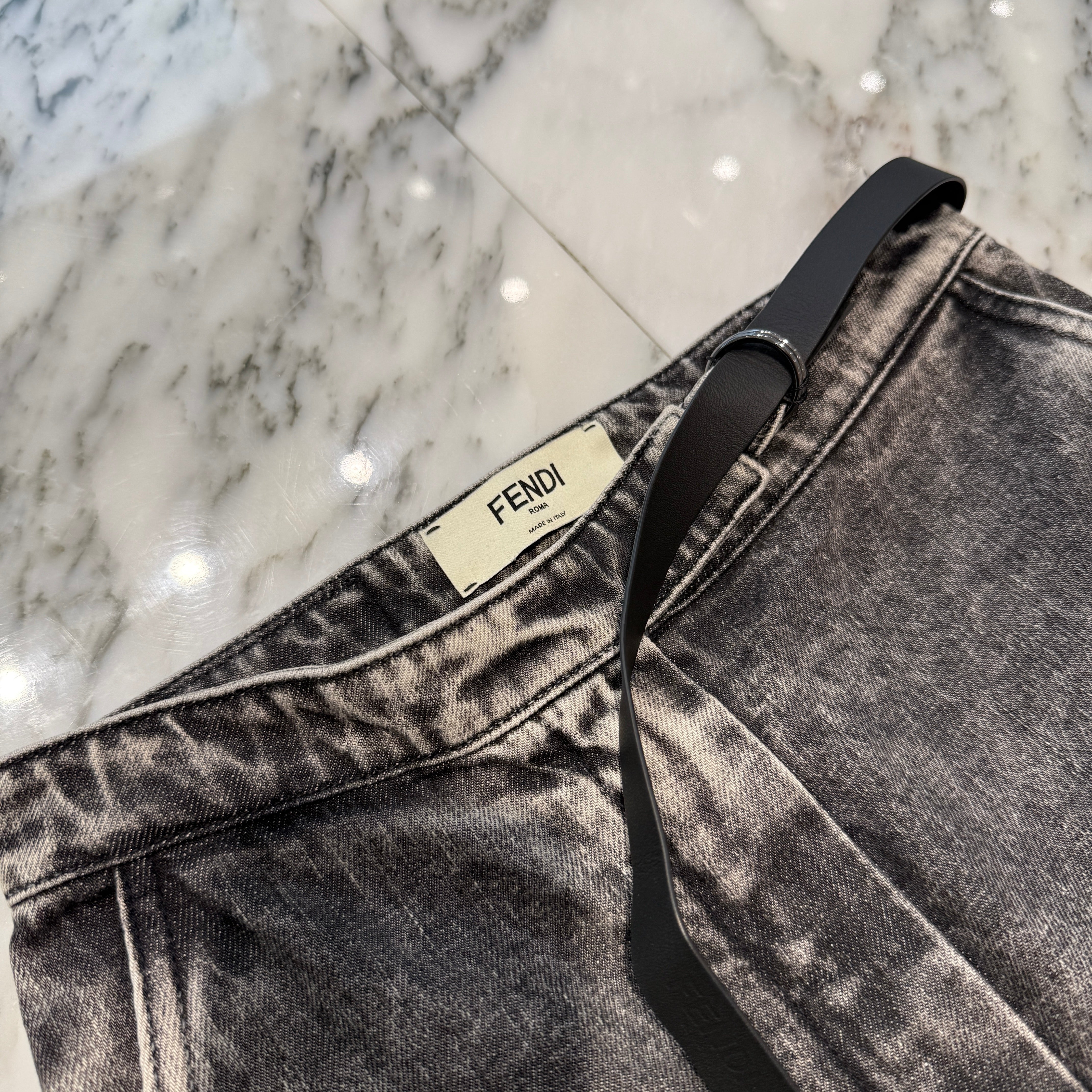 FENDI 2023SS High Wasted Flare Cut Denim Pants FLP784 ANQJ Size 36 フェンディ ハイウェスト フレアカット デニムパンツ サイズ36