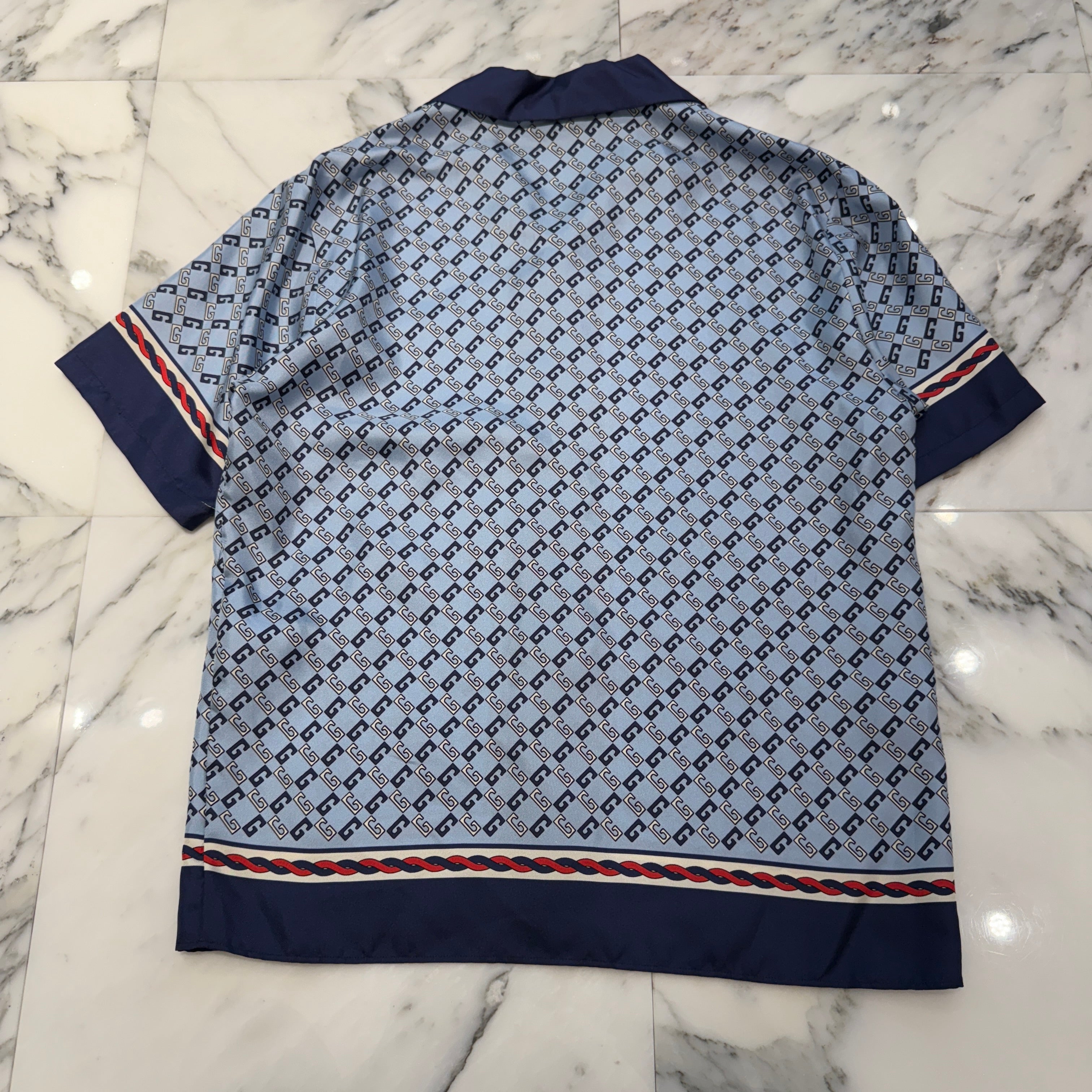 GUCCI 2024SS Geometric Square G Print Silk Set Up 740319 ZAMZX/672698 ZAMZY Size 46 グッチ ジオメトリックスクエア Gプリント シルクセットアップ サイズ46