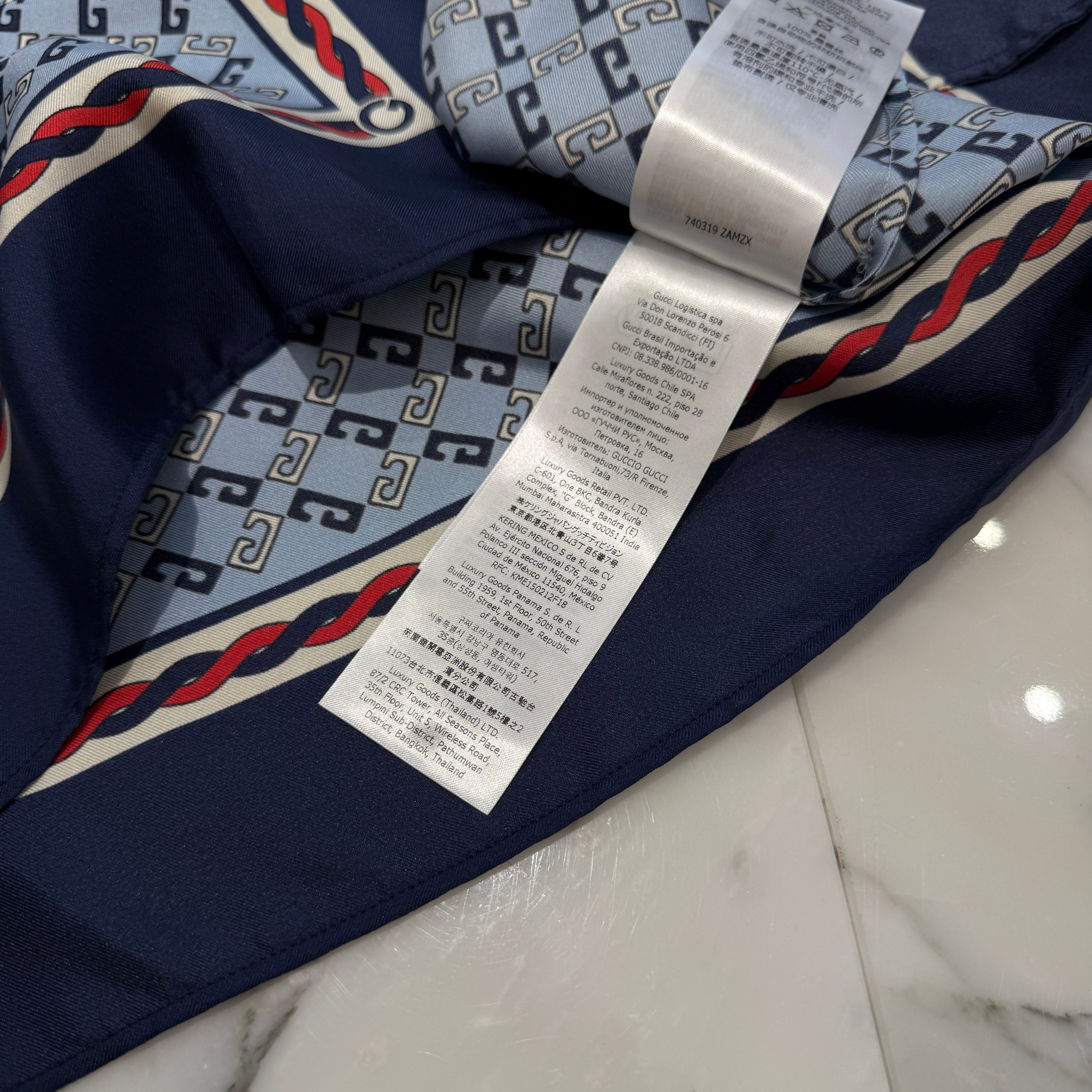 GUCCI 2024SS Geometric Square G Print Silk Set Up 740319 ZAMZX/672698 ZAMZY Size 46 グッチ ジオメトリックスクエア Gプリント シルクセットアップ サイズ46