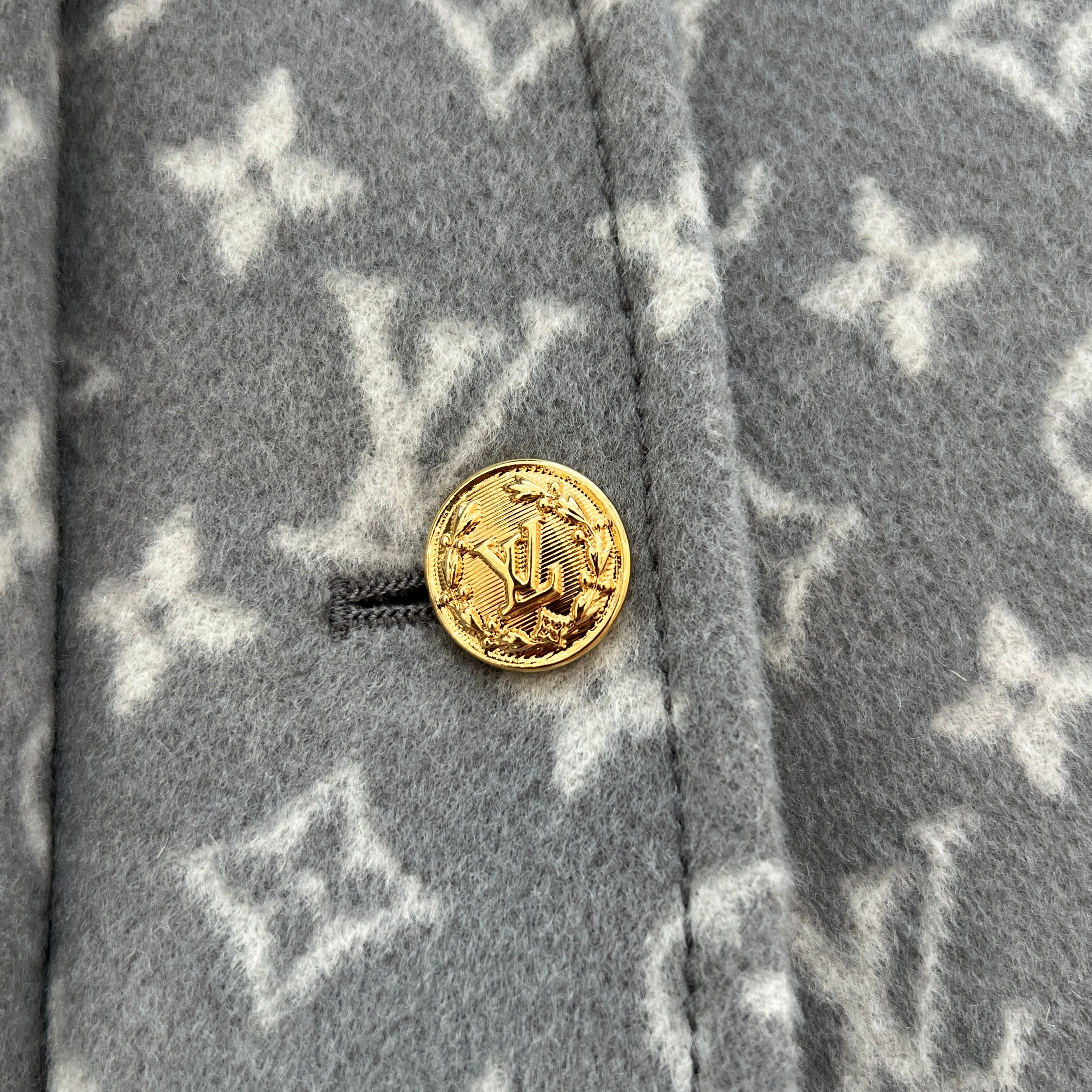 LOUIS VUITTON 2022SS Monogram Wool Silk Skirt Size 36 ルイヴィトン