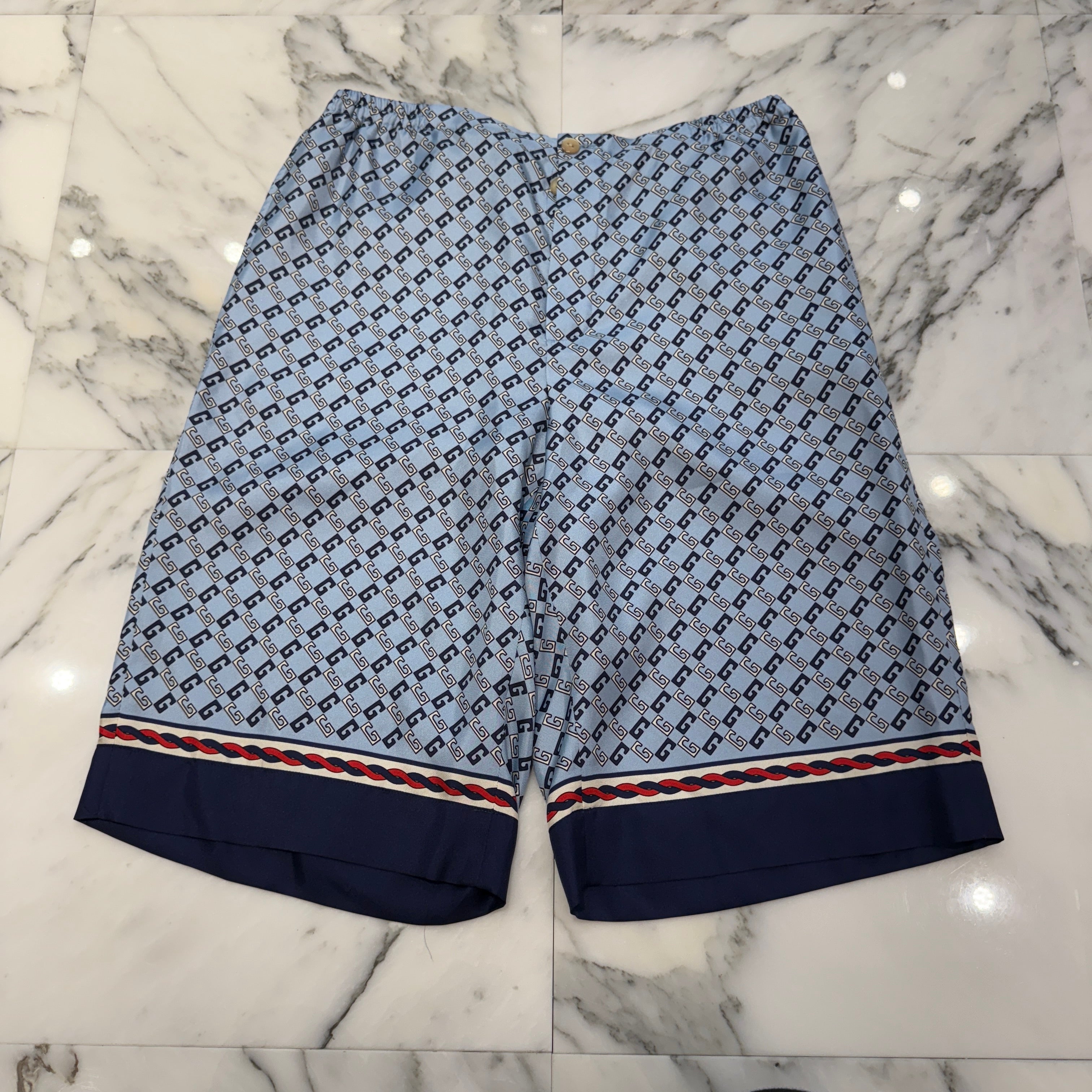 GUCCI 2024SS Geometric Square G Print Silk Set Up 740319 ZAMZX/672698 ZAMZY Size 46 グッチ ジオメトリックスクエア Gプリント シルクセットアップ サイズ46