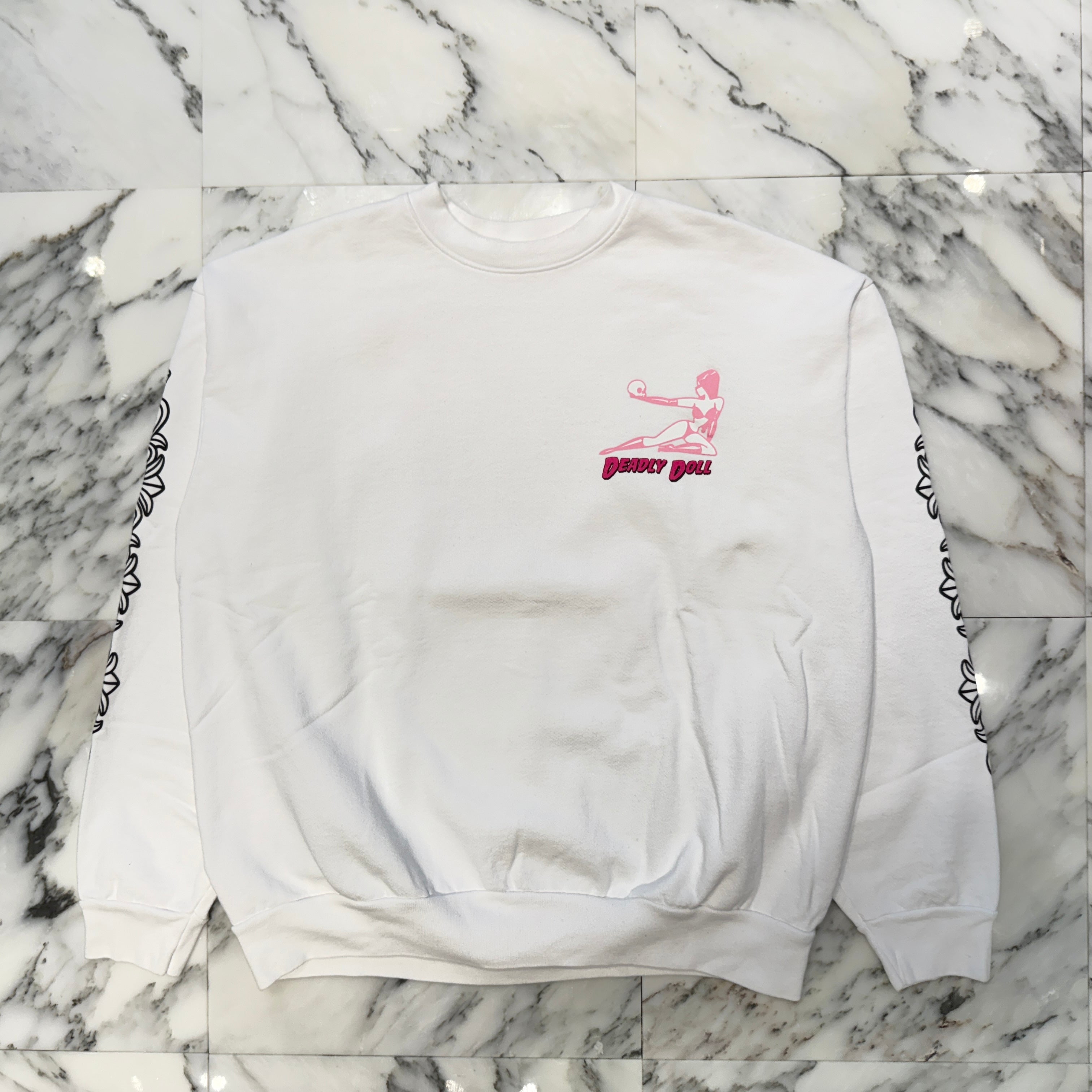 CHROME HEARTS × DEADLLY DOLL Crew Neck Sweat Shirt Size XL クロムハーツ × デッドリードール クルーネックスウェットシャツ サイズXL