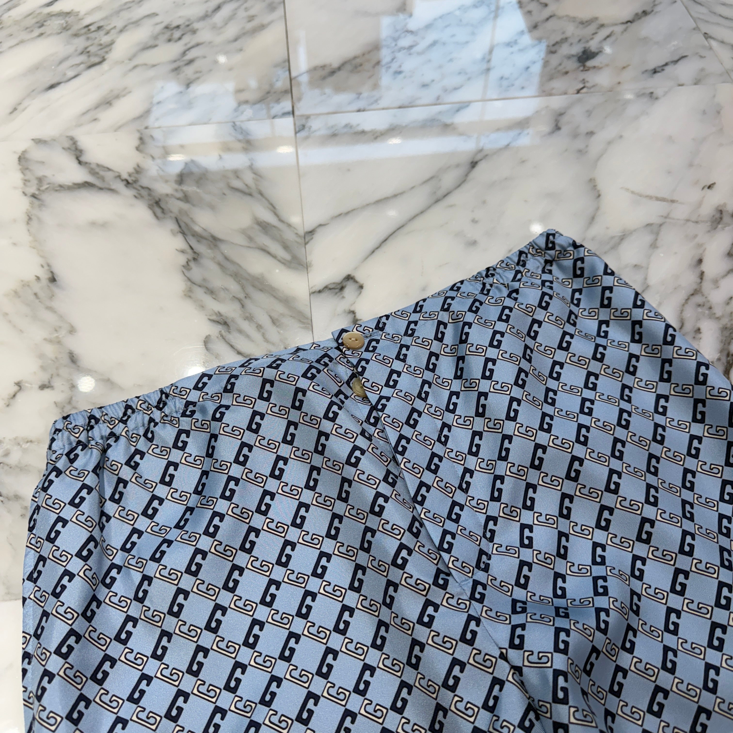 GUCCI 2024SS Geometric Square G Print Silk Set Up 740319 ZAMZX/672698 ZAMZY Size 46 グッチ ジオメトリックスクエア Gプリント シルクセットアップ サイズ46