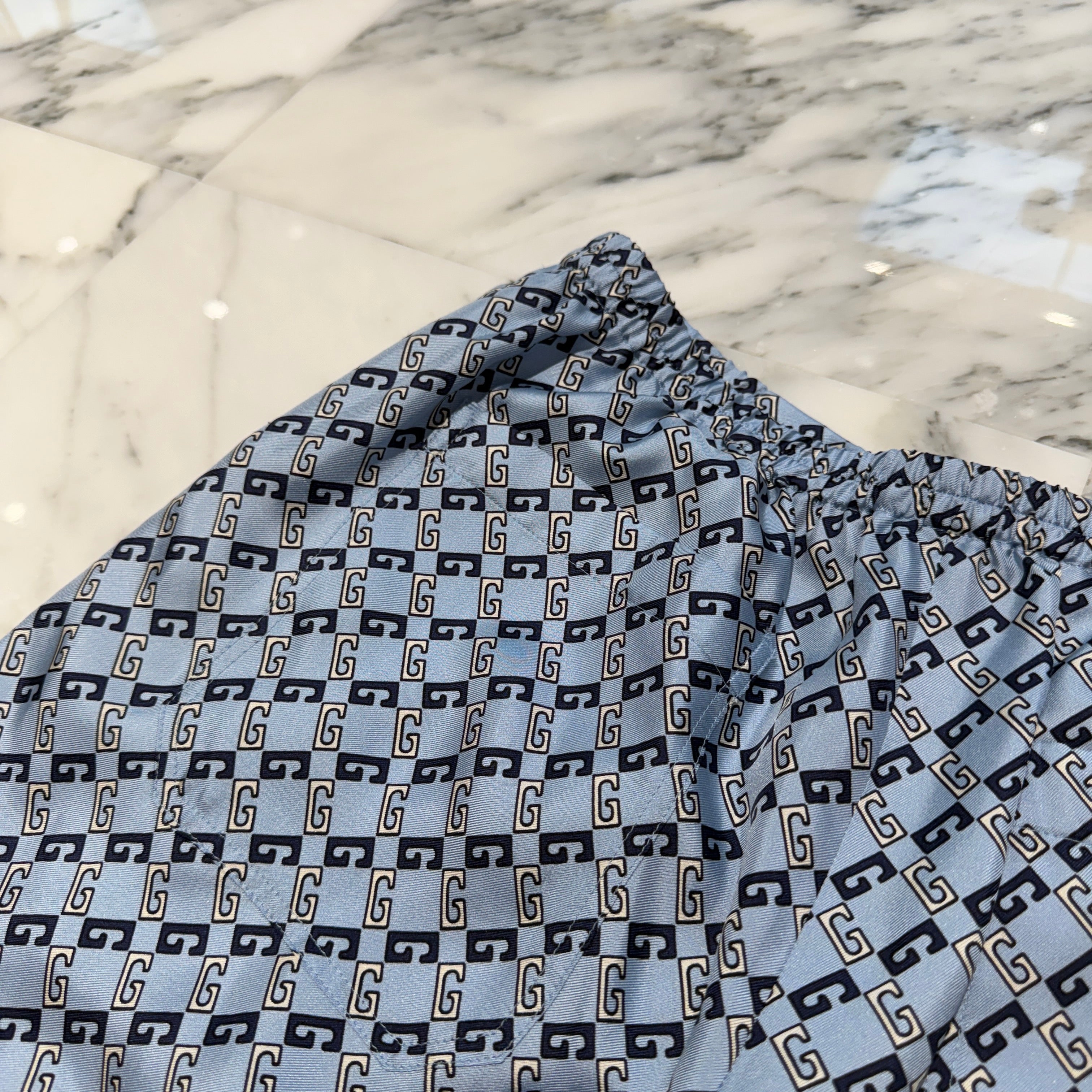 GUCCI 2024SS Geometric Square G Print Silk Set Up 740319 ZAMZX/672698 ZAMZY Size 46 グッチ ジオメトリックスクエア Gプリント シルクセットアップ サイズ46