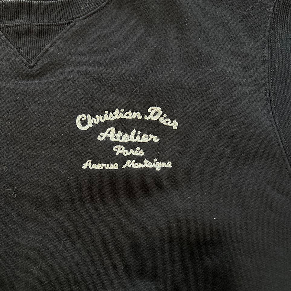 DIOR 2022AW Atelier Embroidered Crew Neck Sweatshirt 293J699A0531 Size L ディオール アトリエ刺繍クルーネックスウェットシャツ サイズL