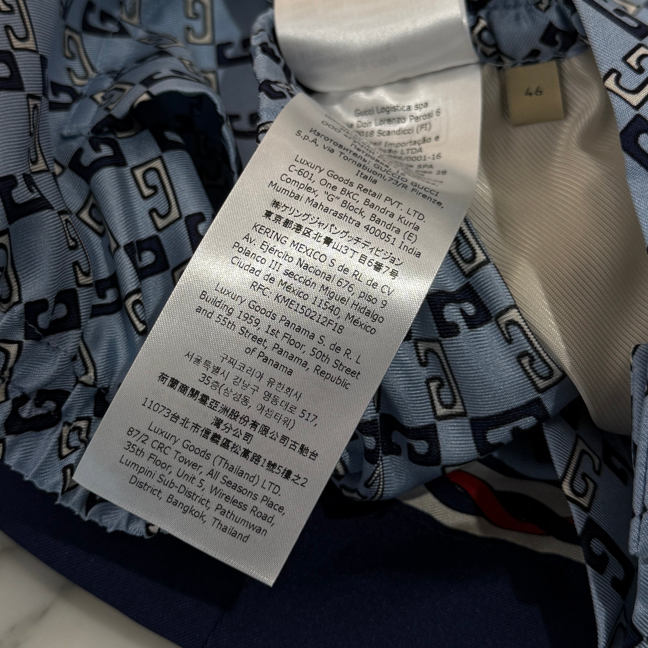 GUCCI 2024SS Geometric Square G Print Silk Set Up 740319 ZAMZX/672698 ZAMZY Size 46 グッチ ジオメトリックスクエア Gプリント シルクセットアップ サイズ46