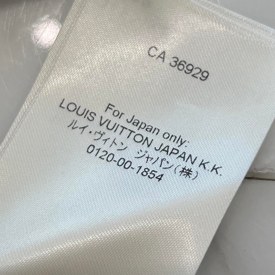 LOUIS VUITTON 2023SS Signature Logo Embroidered Knit Tee HNN42W Size S ルイヴィトン シグネチャー ロゴ刺繍 ニットTシャツ サイズS