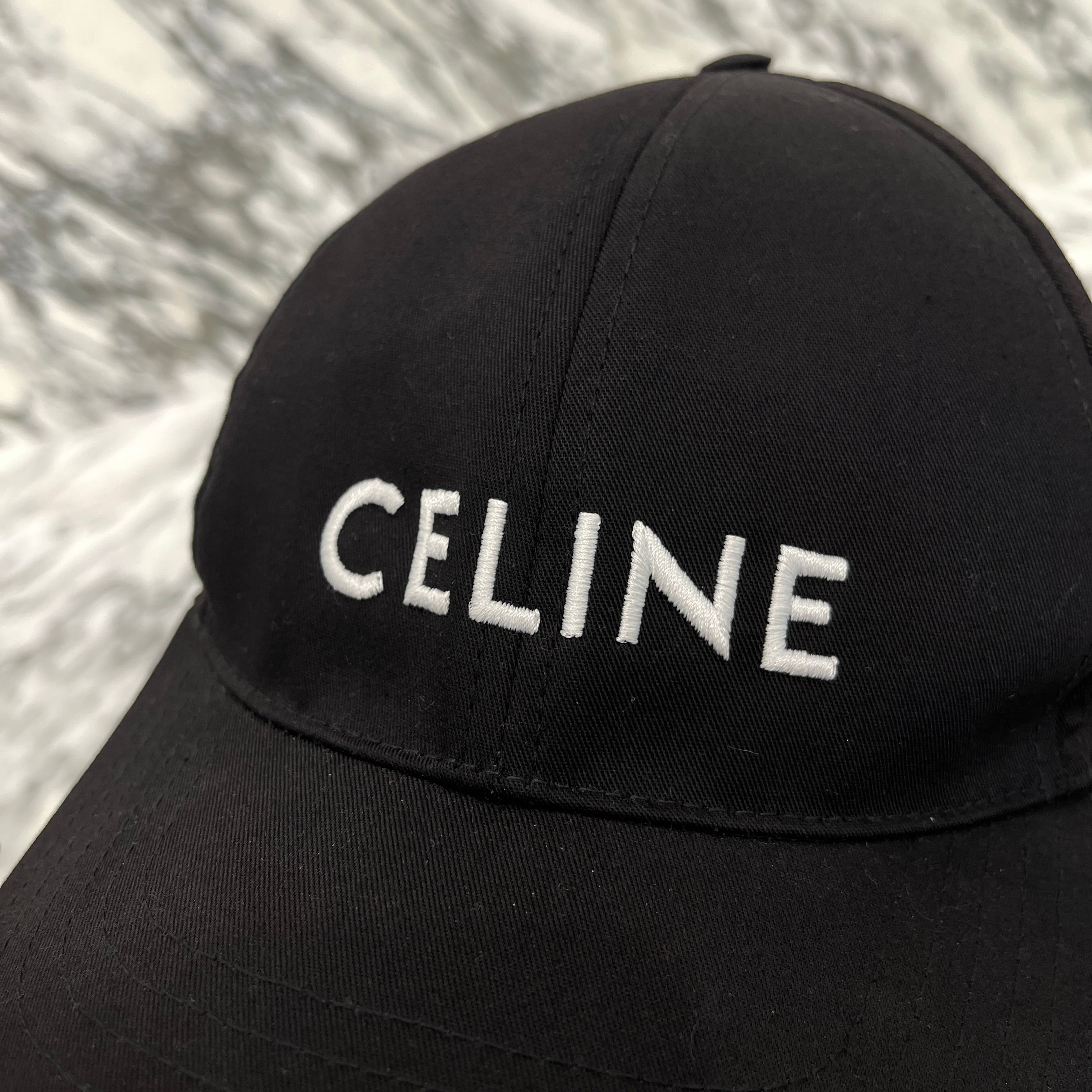 CELINE 2020AW Logo Embroidery Tracker Cap 2AUS9242N Size M セリーヌ ロゴ刺繍 トラッカーキャップ サイズM